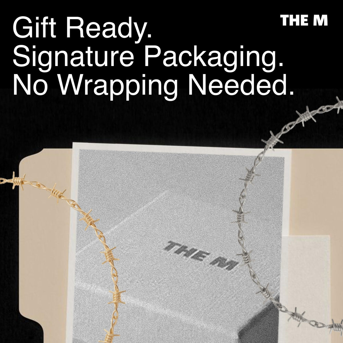 The M – Pendant Necklaces on display