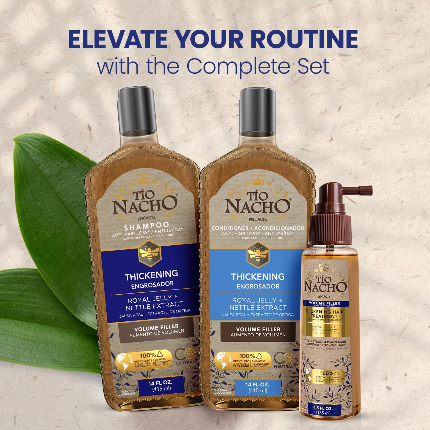 Tio Nacho Thickening Shampoo + Conditioner & Hair Treatment Set