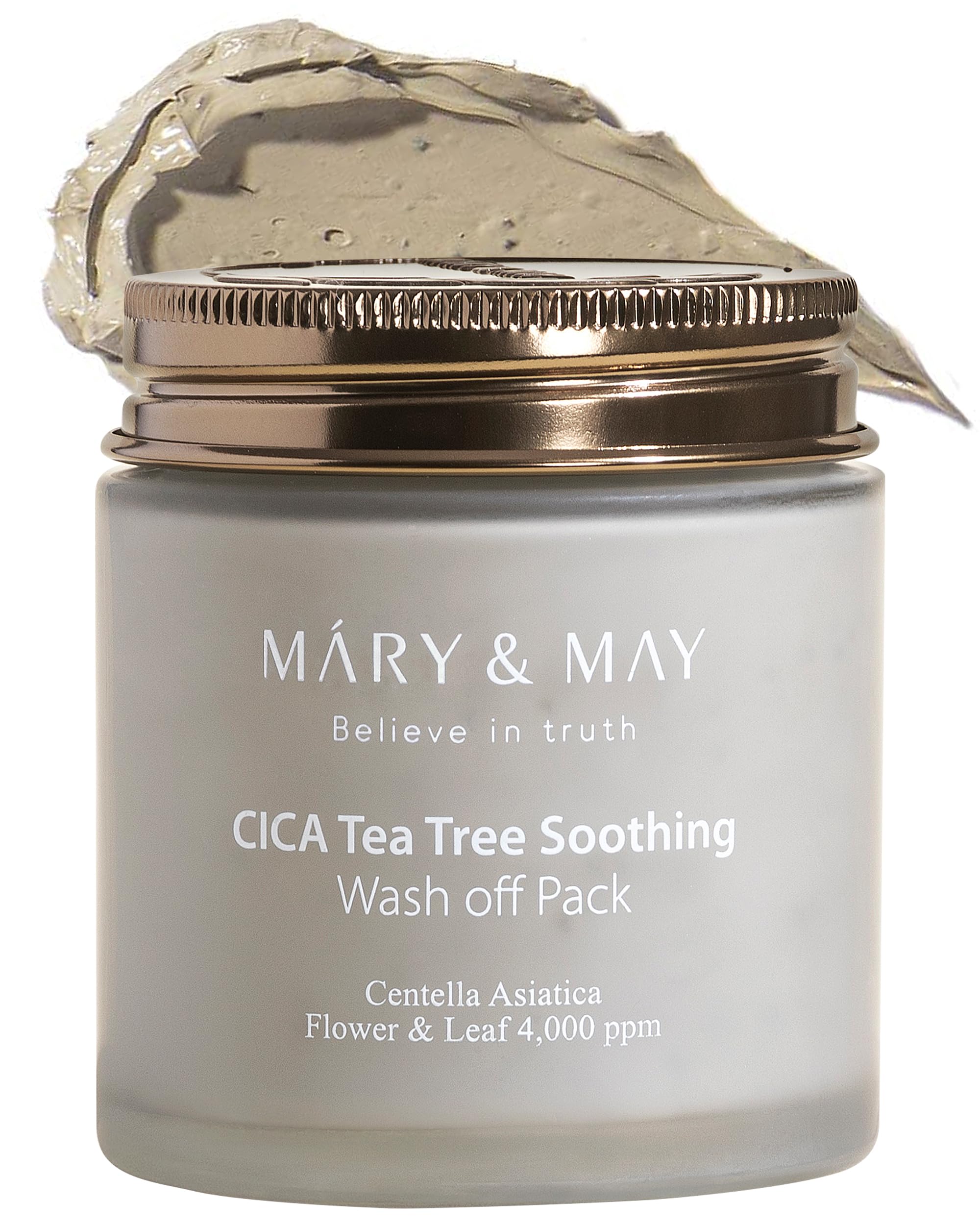 Mary&May Vegan Cica Tea Tree Wash-Off Clay Mask, 4.23 oz - Product Imagery