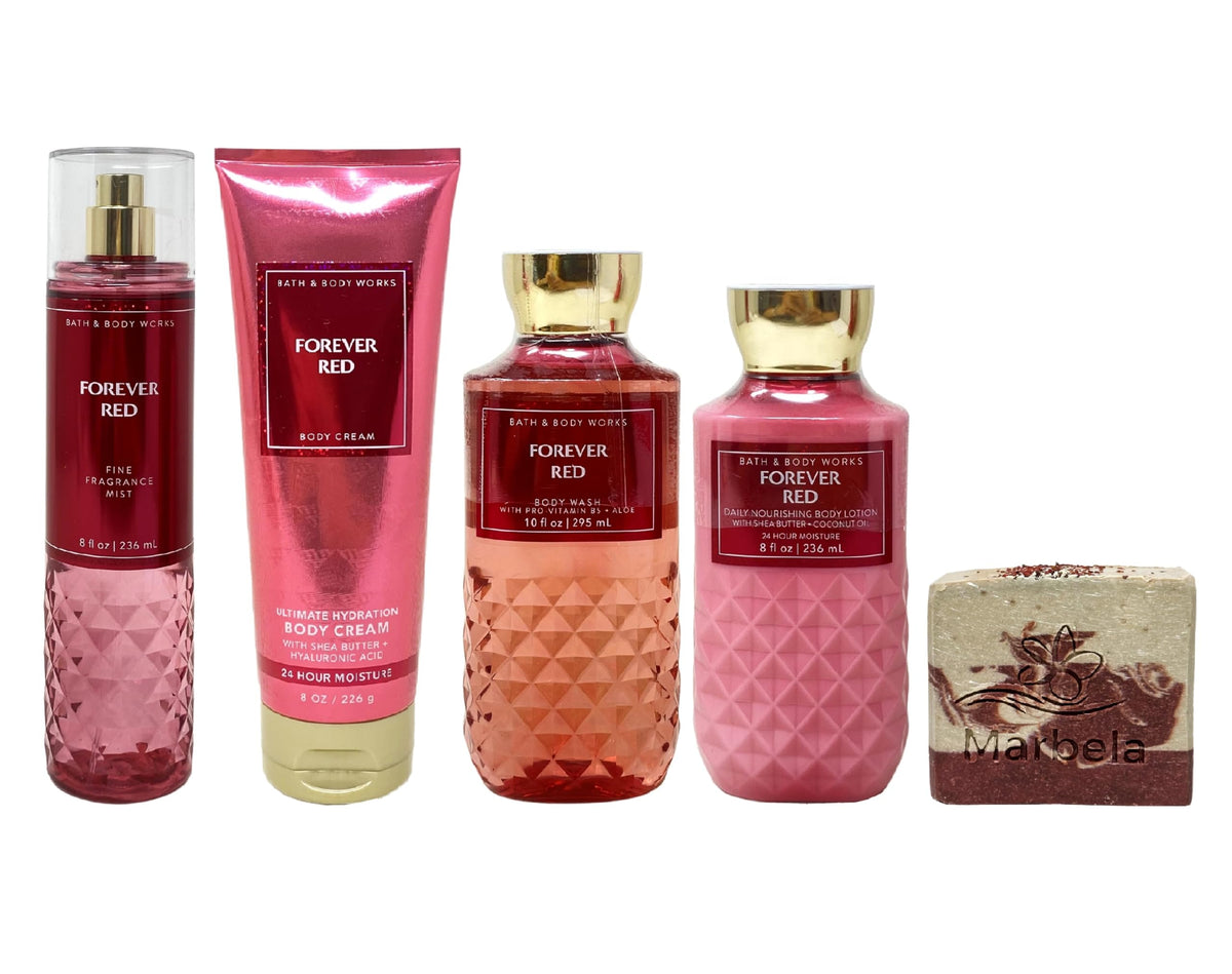 Bath Body Works Forever Red Deluxe Gift Set with Marbela - Bath & Body Works Official Imagery - 2