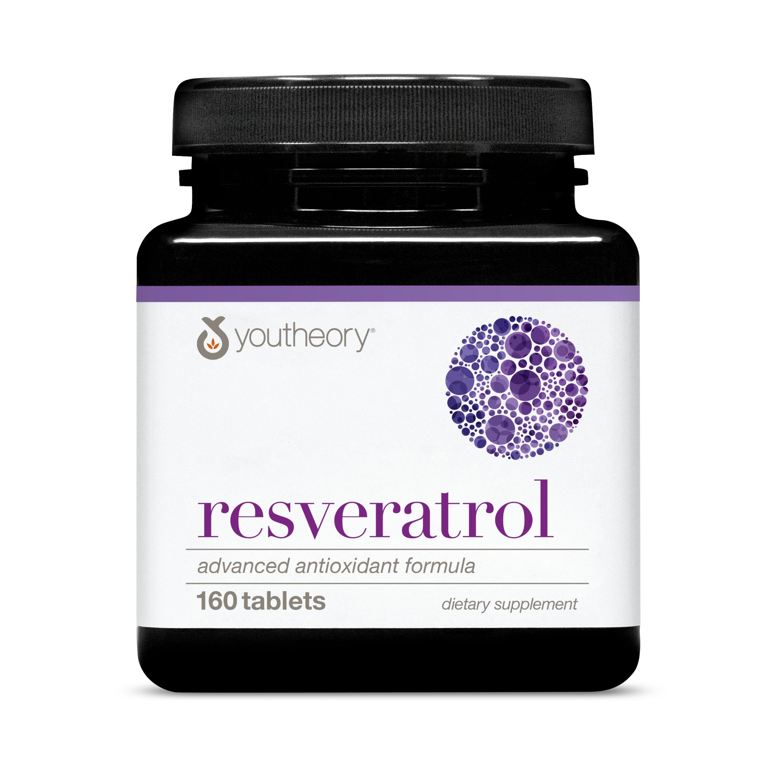 Youtheory Resveratrol Advanced Antioxidant Formula, 160 Tablets - Product Imagery
