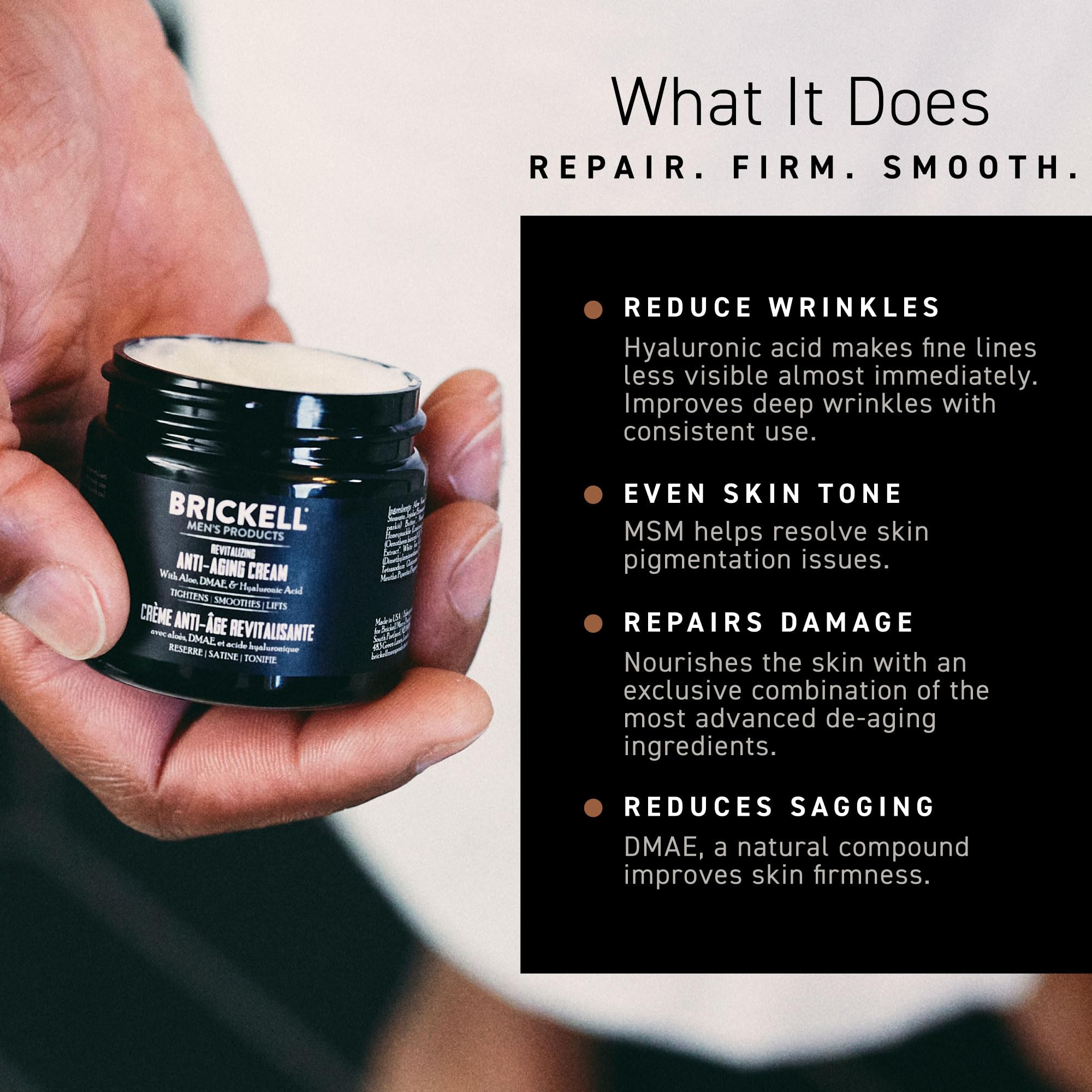Brickell Men's Revitalizing Anti-Aging Cream Unscented 2oz