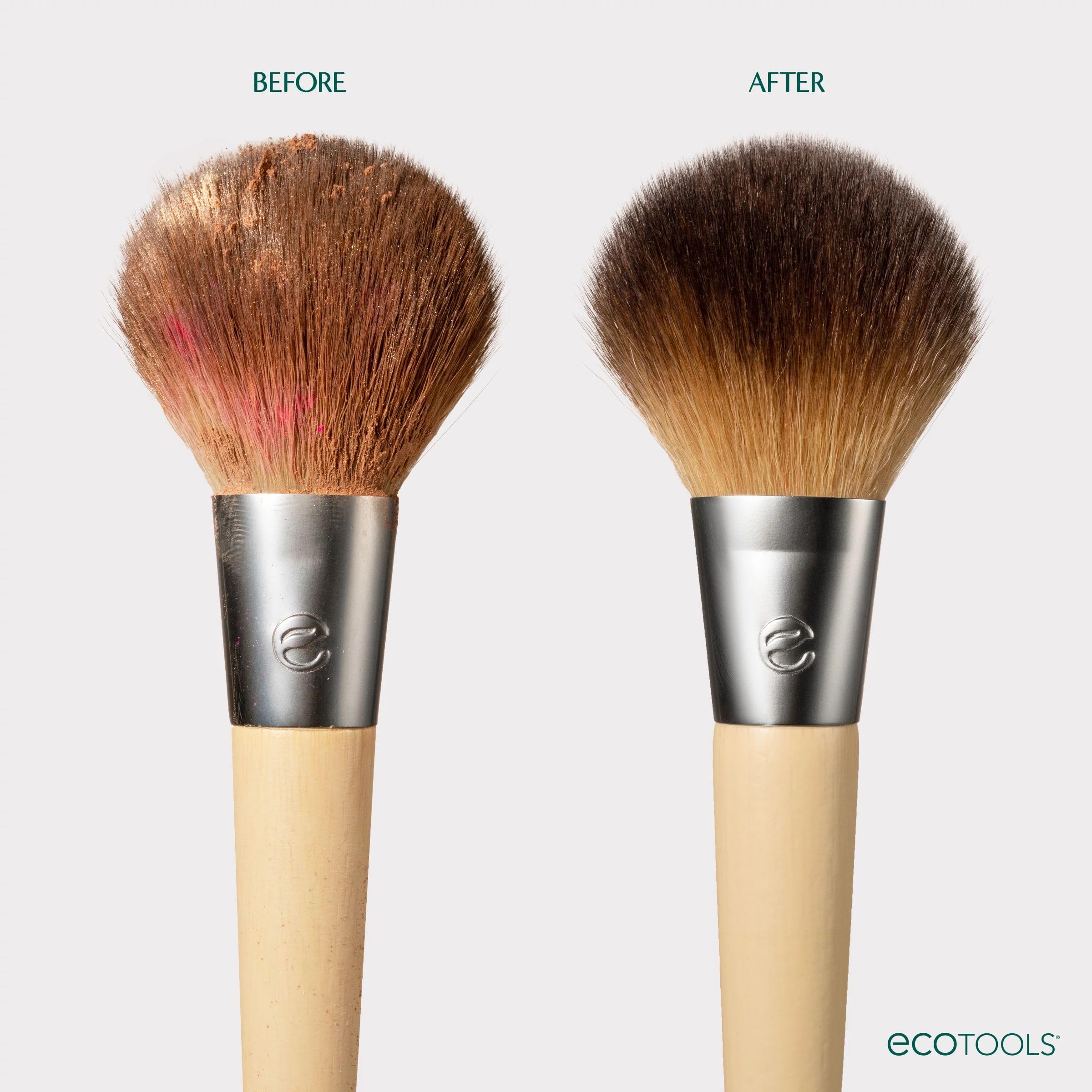 EcoTools XL makeup brush cleaner and sponge shampoo in a 16 oz fragrance-free bottle, ideal for cleaning makeup tools effectively.