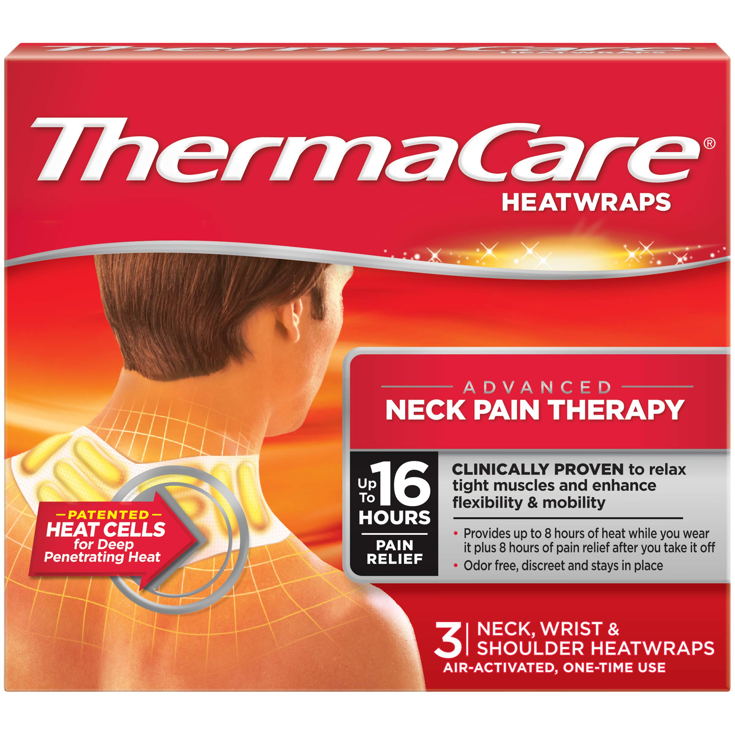 ThermaCare Portable Heating Pad, Neck and Shoulder Rain Relief - Product Imagery