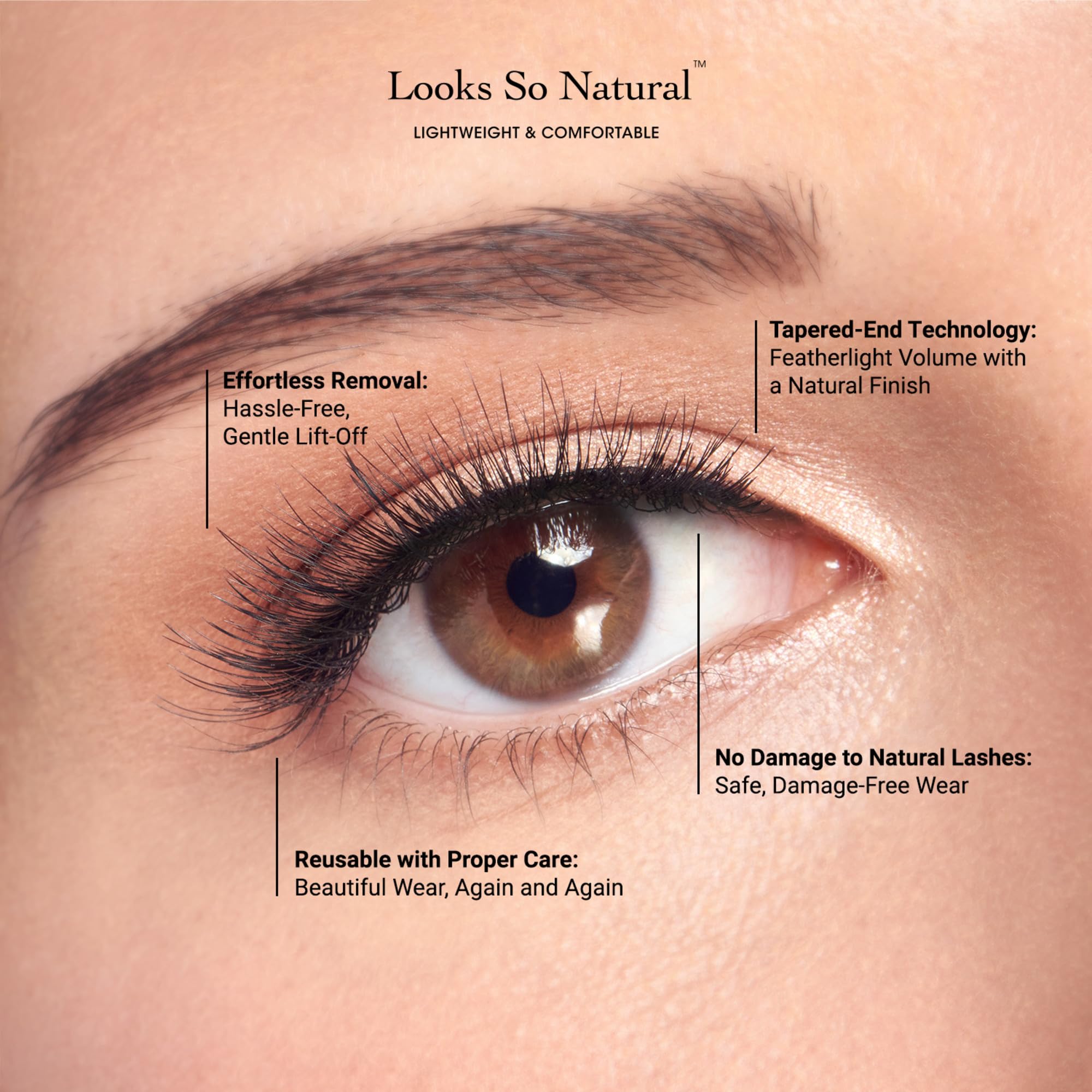 KISS So Wispy false eyelashes, 12mm reusable lash clusters with 5 pairs, easy to apply for a natural, wispy look.