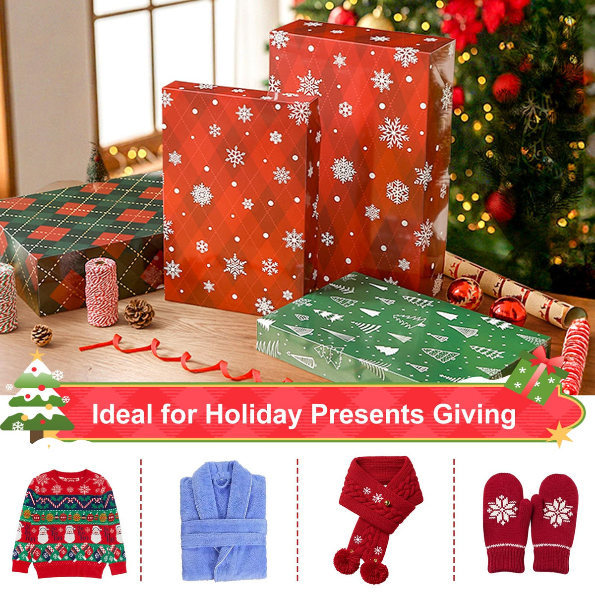 YANGTE 24 Pack Christmas Gift Boxes with Lids - YANGTE Official Imagery - 3