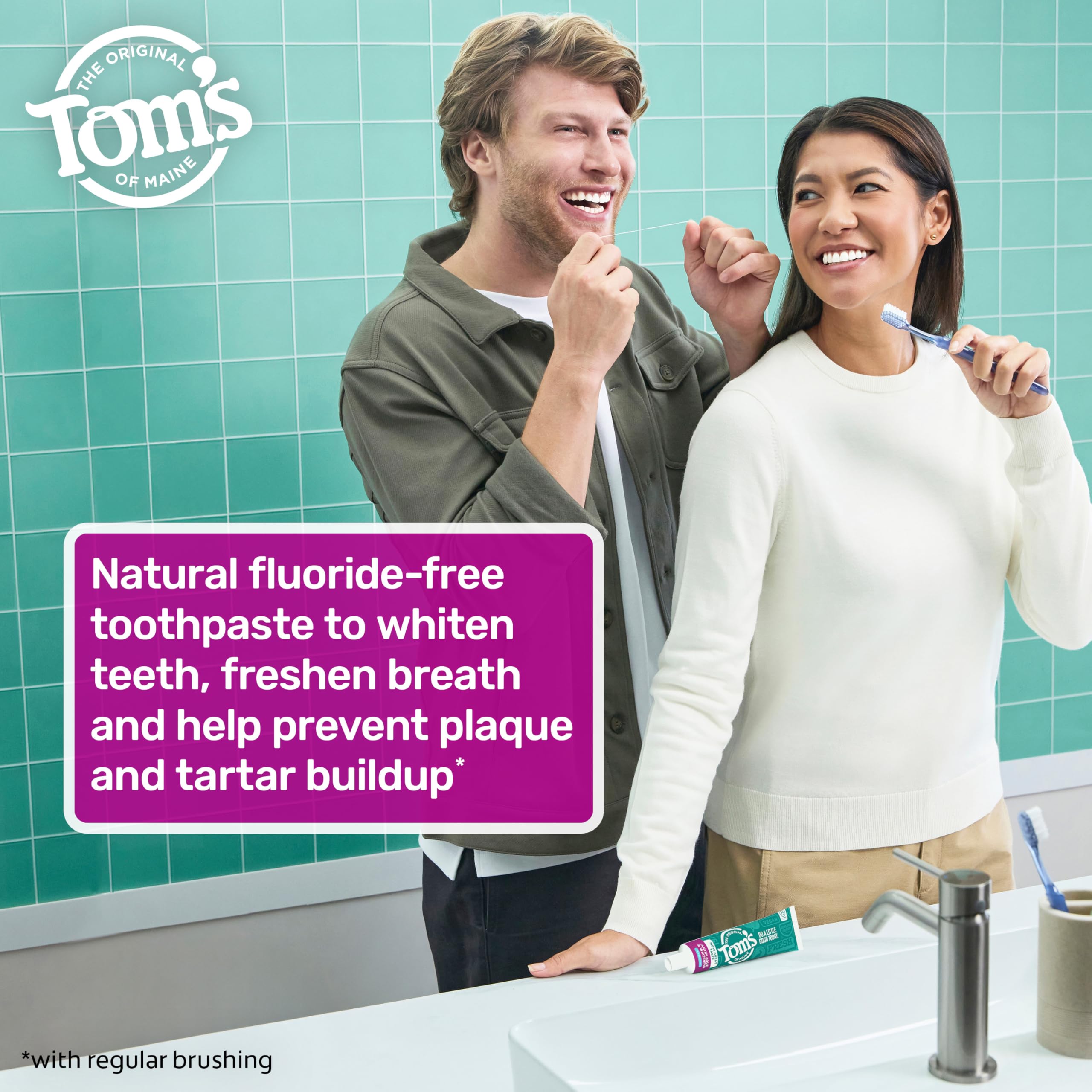 Tom's of Maine Antiplaque Whitening Toothpaste 2-Pack