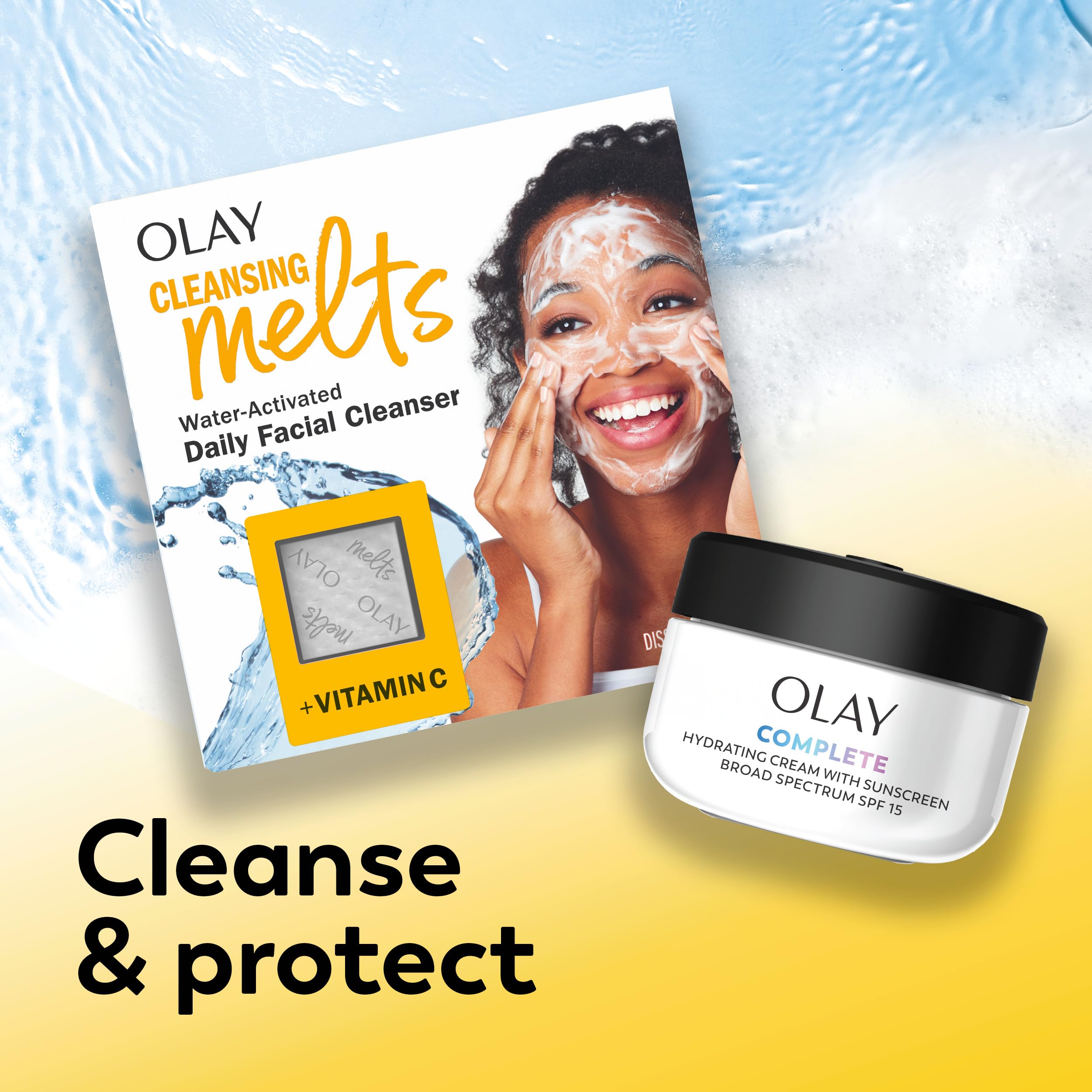 Olay Complete All Day UV Moisturizer with SPF 15 for normal skin, 2 fl oz bottle, showing the moisturizer and sun protection.