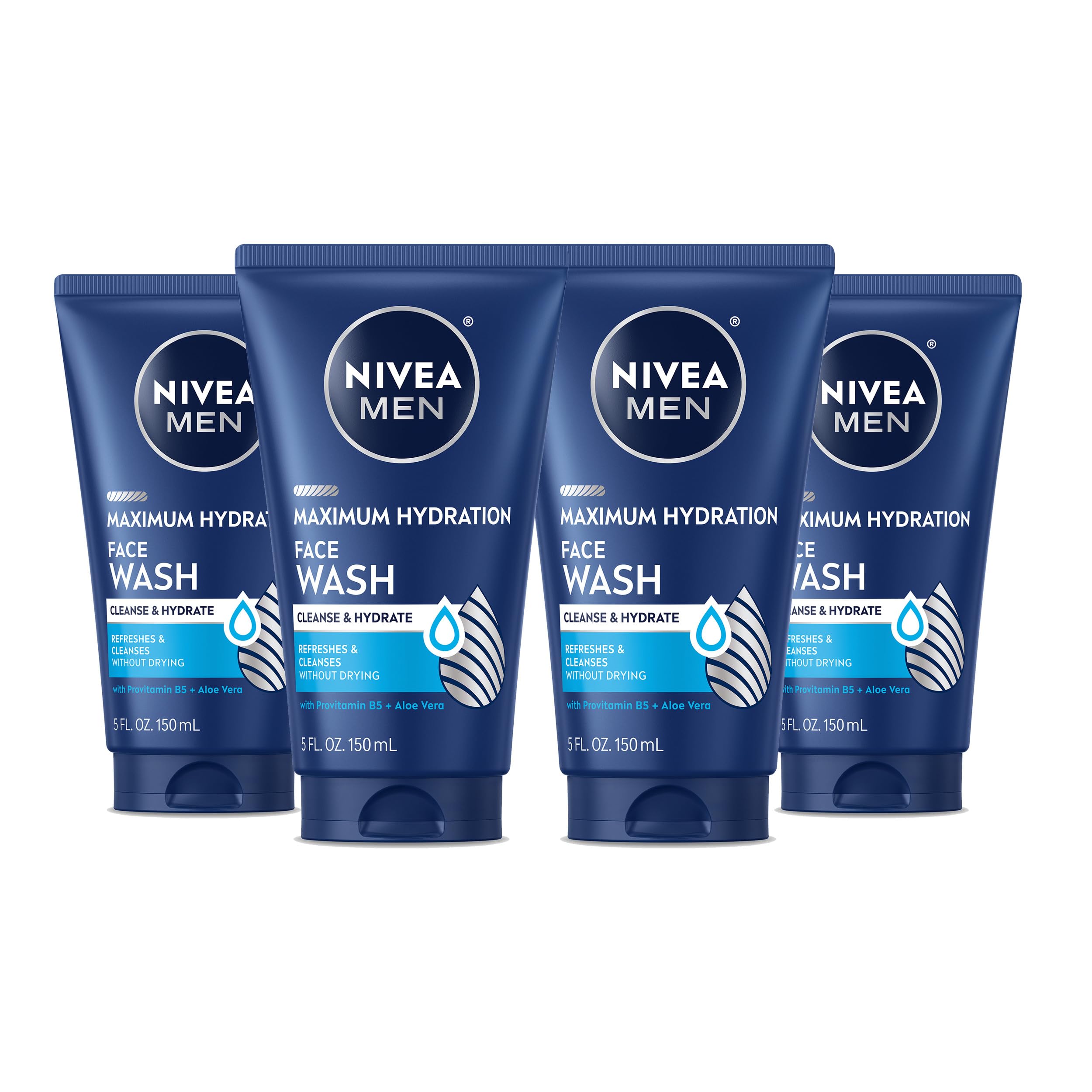 NIVEA MEN Maximum Hydration Face Lotion, SPF 15 Sunscreen, 4 x 2.5 FL OZ