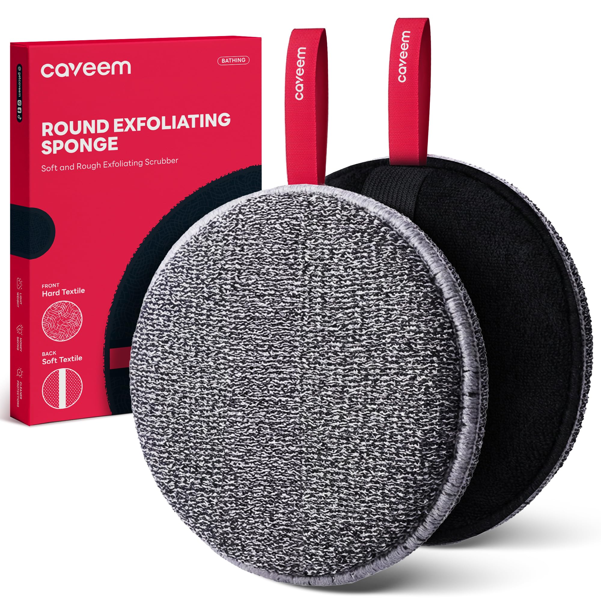 Caveem Exfoliating Body Scrubber, Bath and Body Scrub Buffer, - Product Imagery