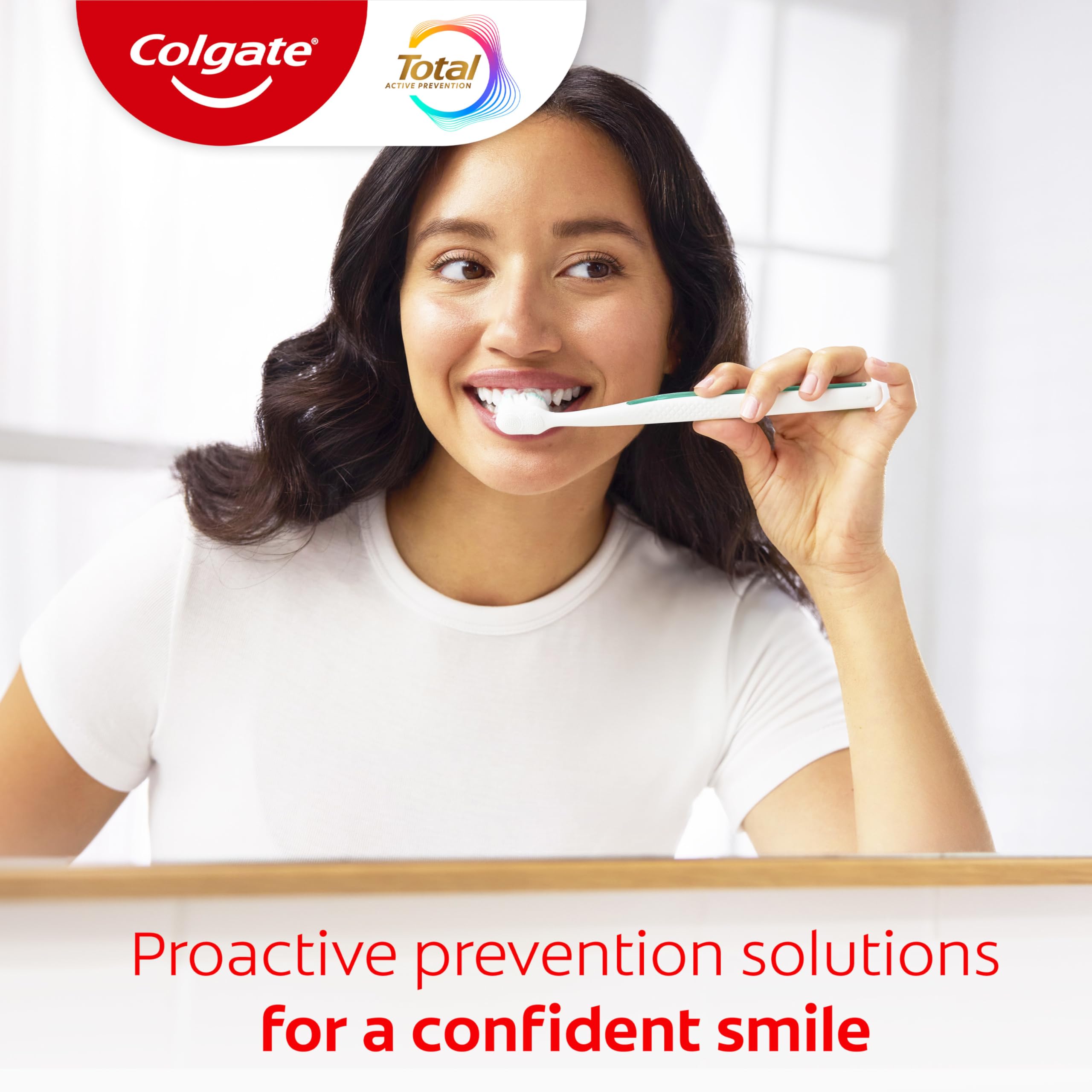 Colgate Total Whitening Toothpaste Gel with Fluoride, Bulk 4 Pack, 5.1 oz