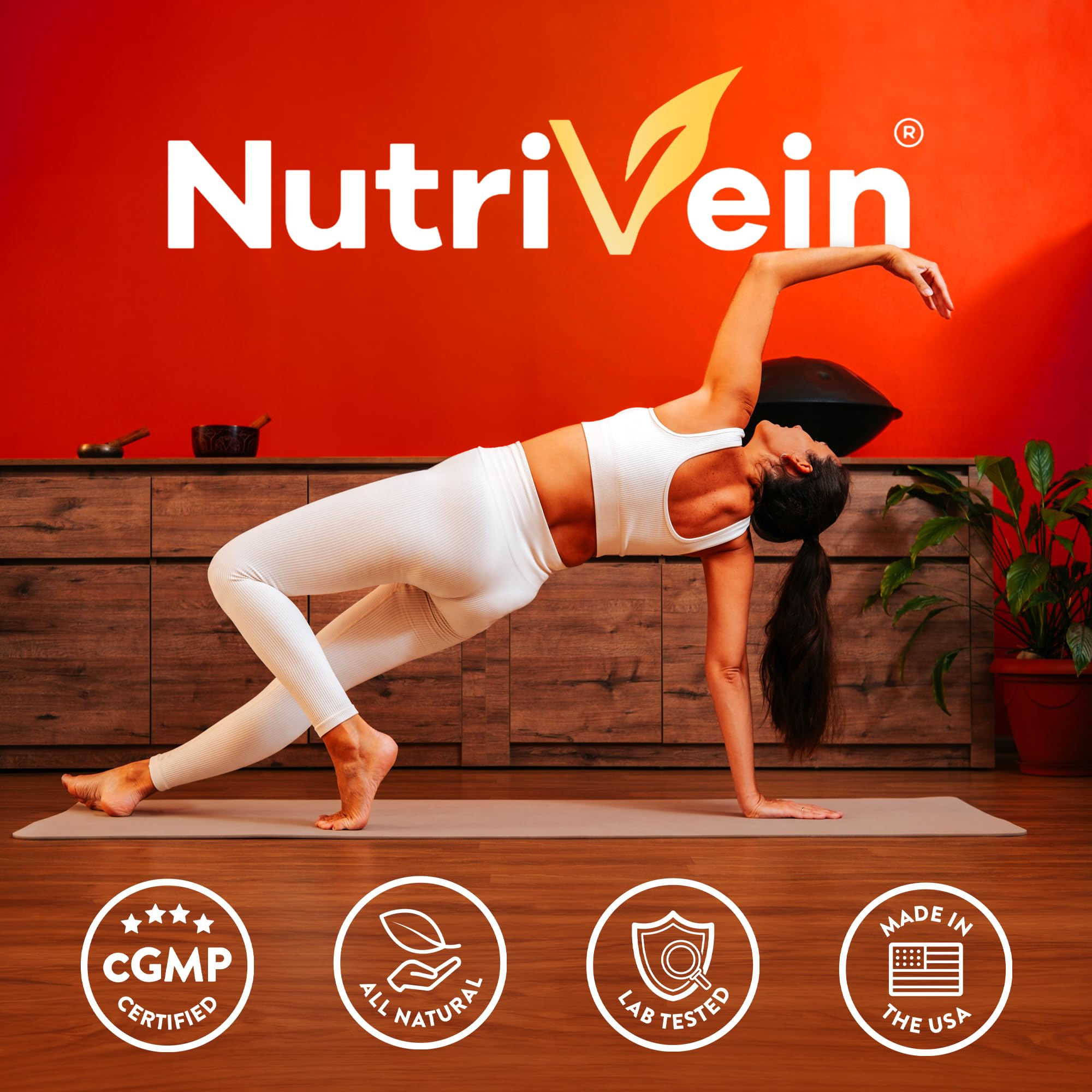 Nutrivein Apple Cider Vinegar Supplement with Mother 1600 mg - 120 Capsules