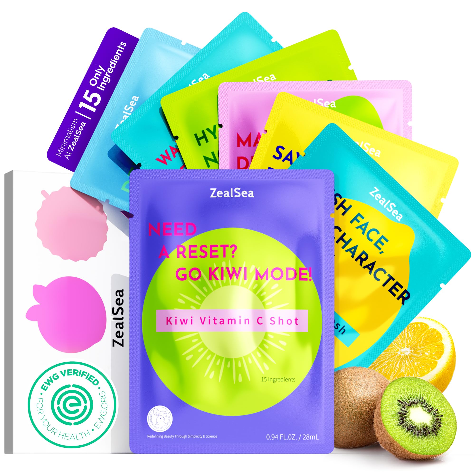 ZealSea EWG Face Mask Skincare Set, Spa Sleepover Party Gifts - Product Imagery