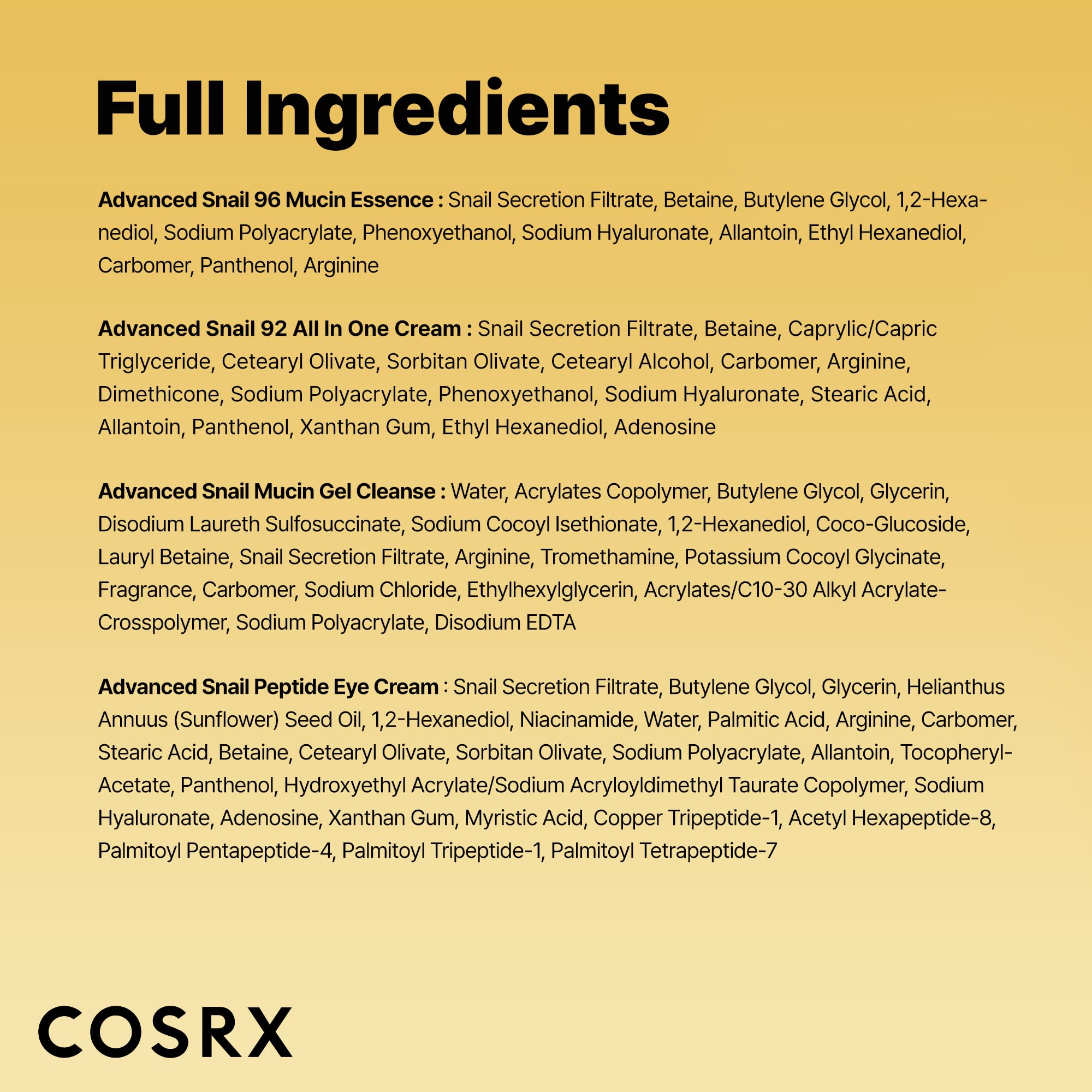 COSRX All About Snail Mucin Korean skincare set with mini travel essentials, featuring bottles of snail mucin skincare products.