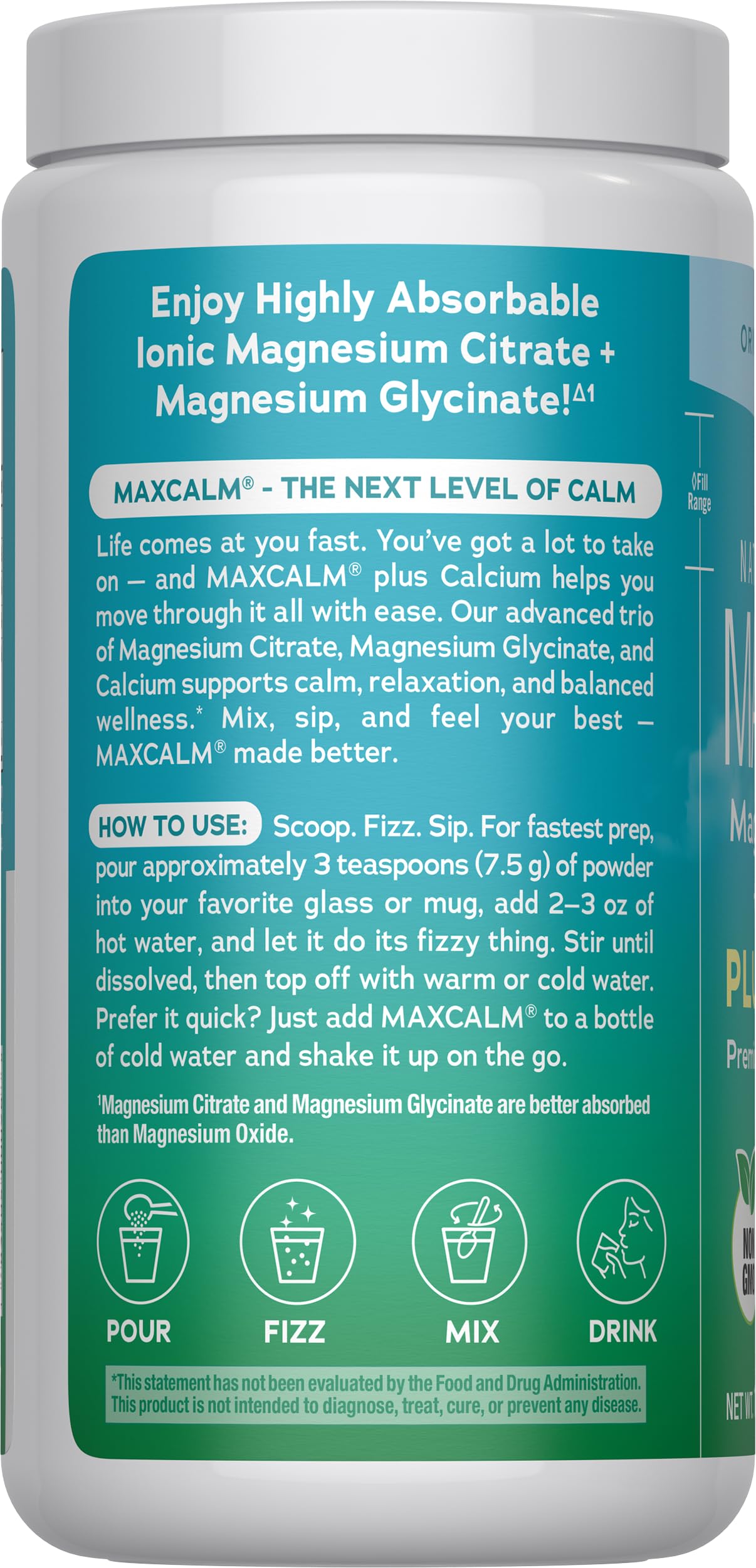 Natural Vitality Calm Magnesium & Calcium Powder