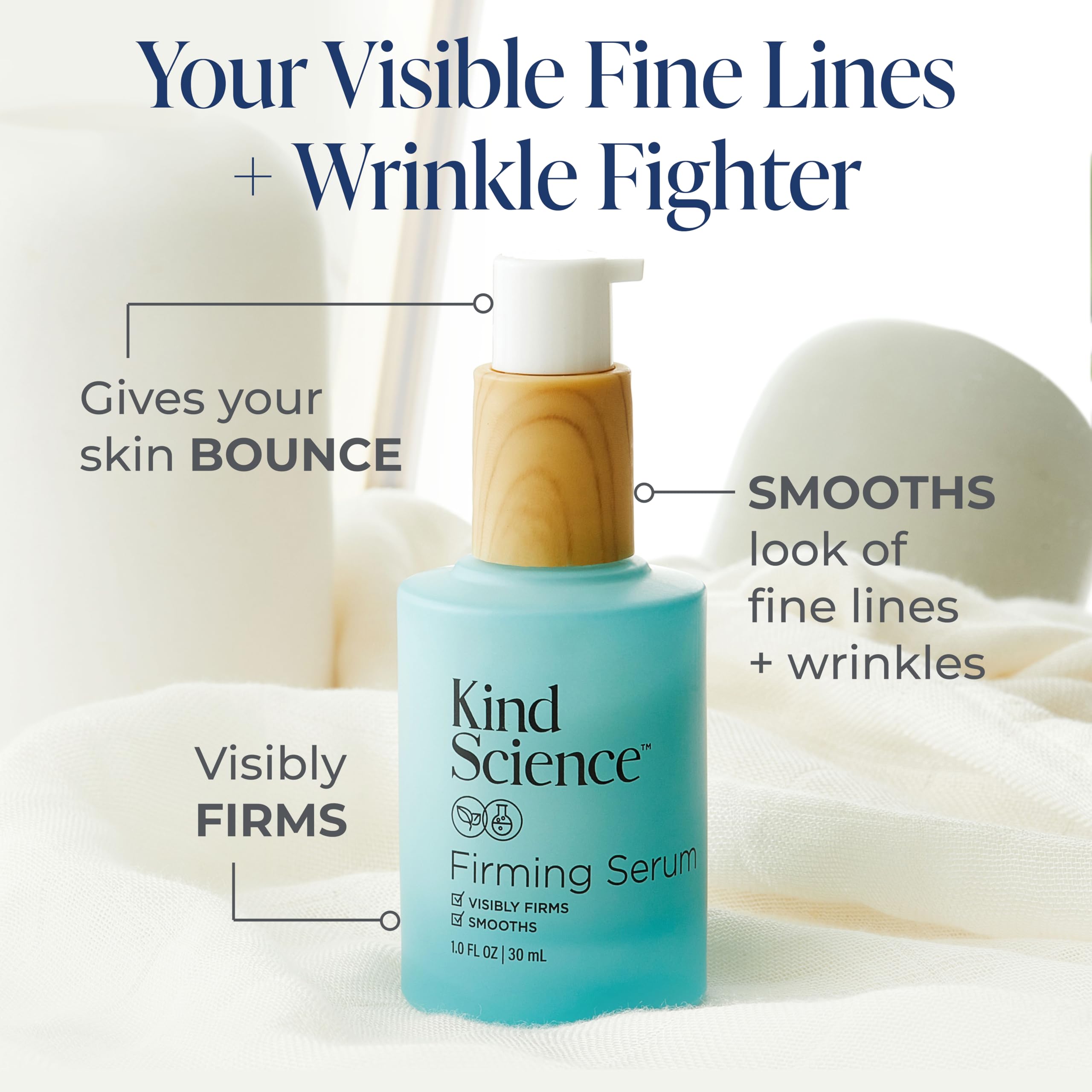 Kind Science Firming Serum Bakuchiol Peptides Hyaluronic 1oz