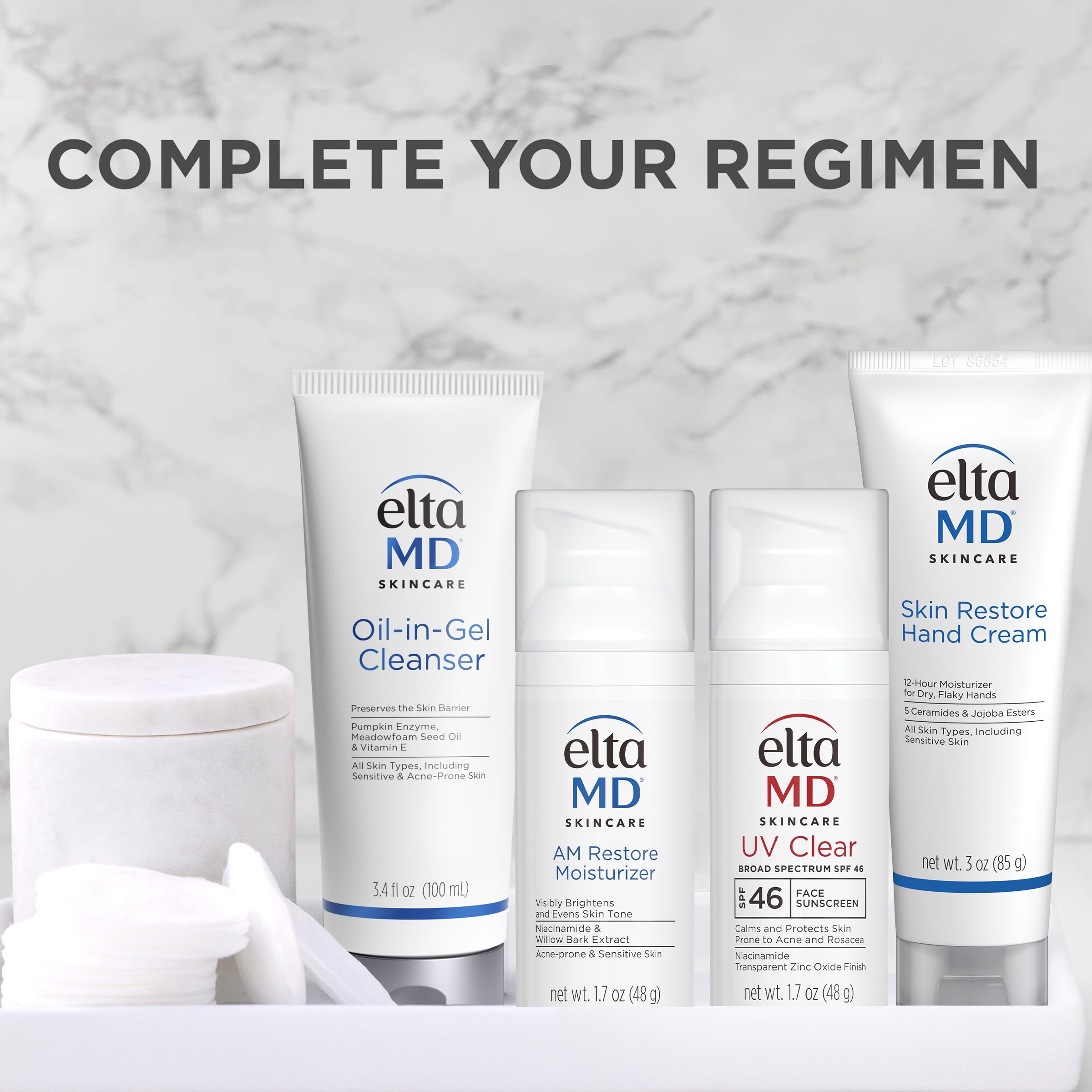EltaMD Skin Restore Hand Cream, Ceramide Moisturizer for Dry Skin, 2.5 oz