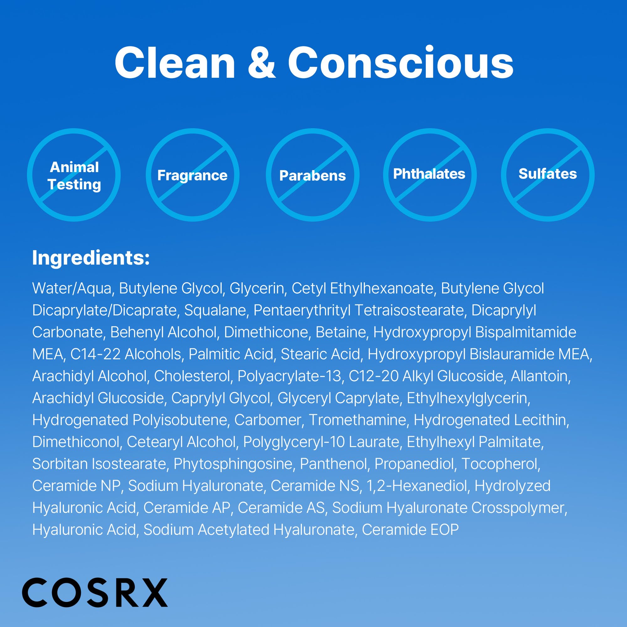 COSRX 7X Ceramide Moisturizer for face in a 2.7oz jar, barrier repair skin cream with hydrating ceramides and soothing formula.