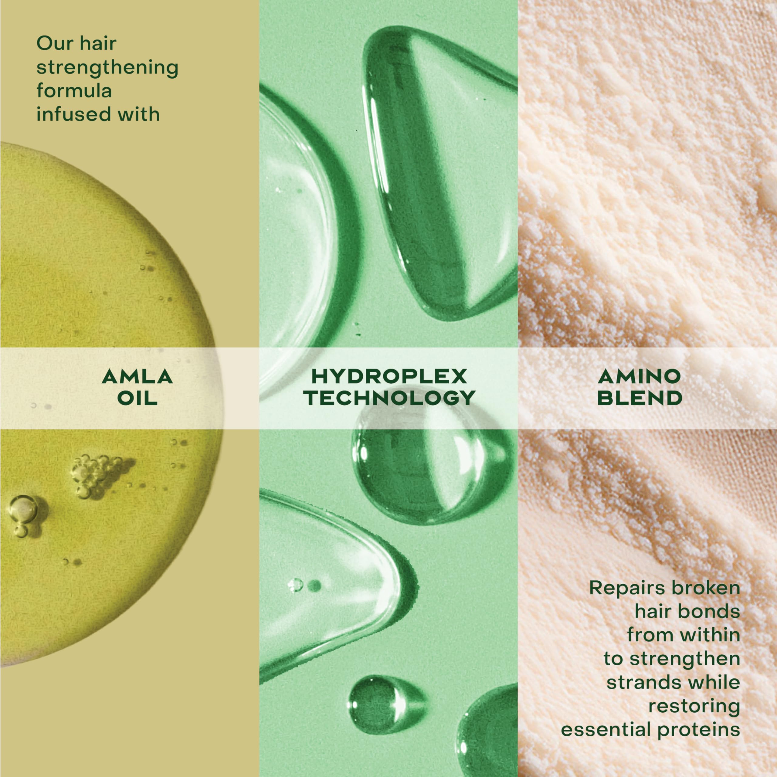 SheaMoisture Bond Repair Kit with Amla Oil, 4-piece set for hair cleansing and conditioning, includes bottles and treatment products.