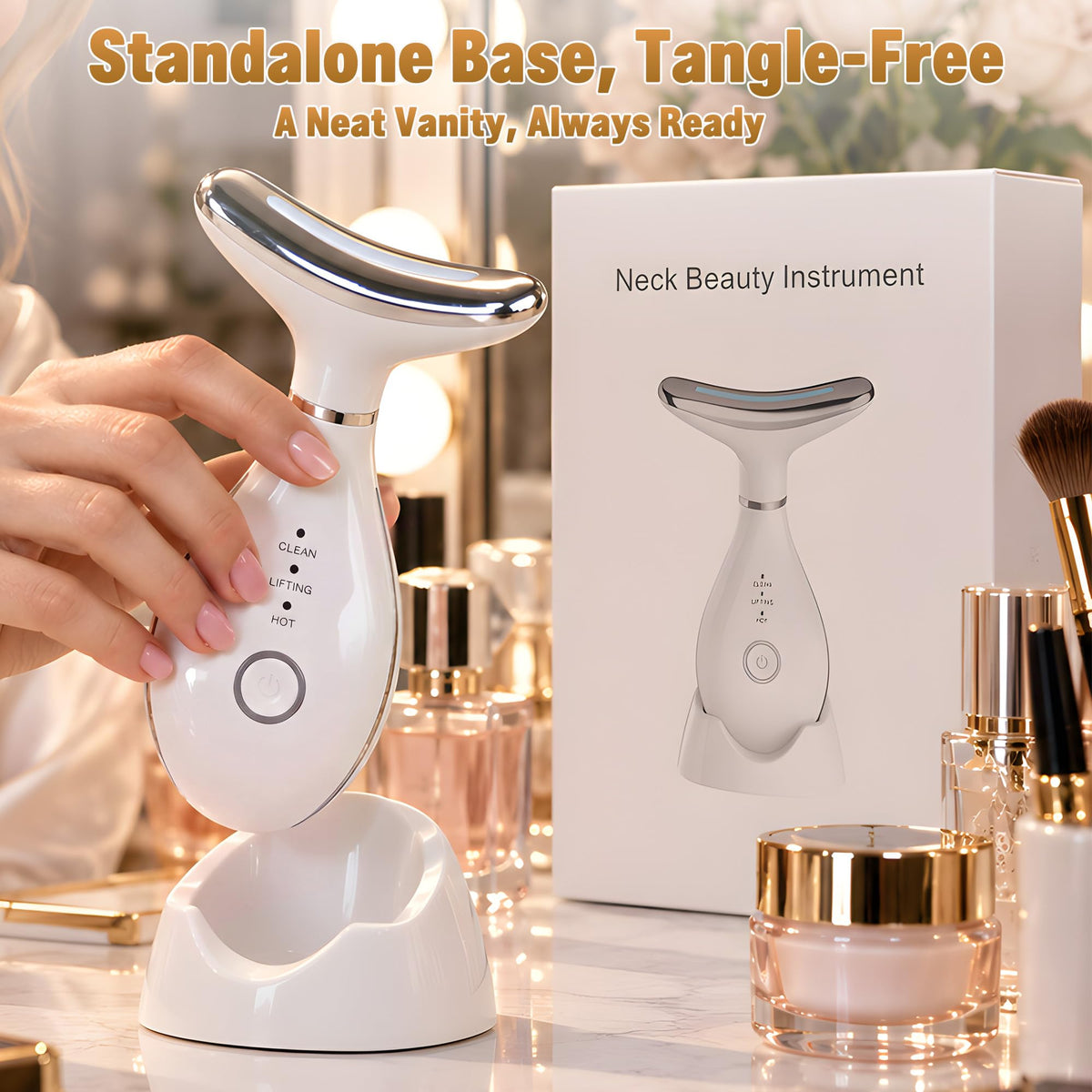 7 Color LED Facial Massager Face Neck Heated Microcurrent - Cencalo Official Imagery - 6