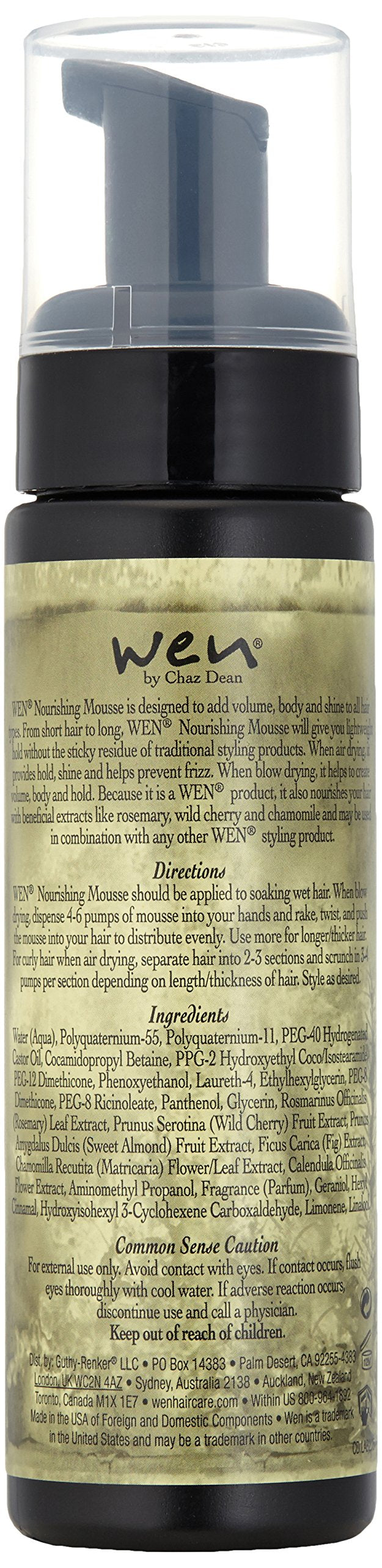 WEN by Chaz Dean Sweet Almond Mint Nourishing Mousse, 7.5 Fl Oz – close-up detail
