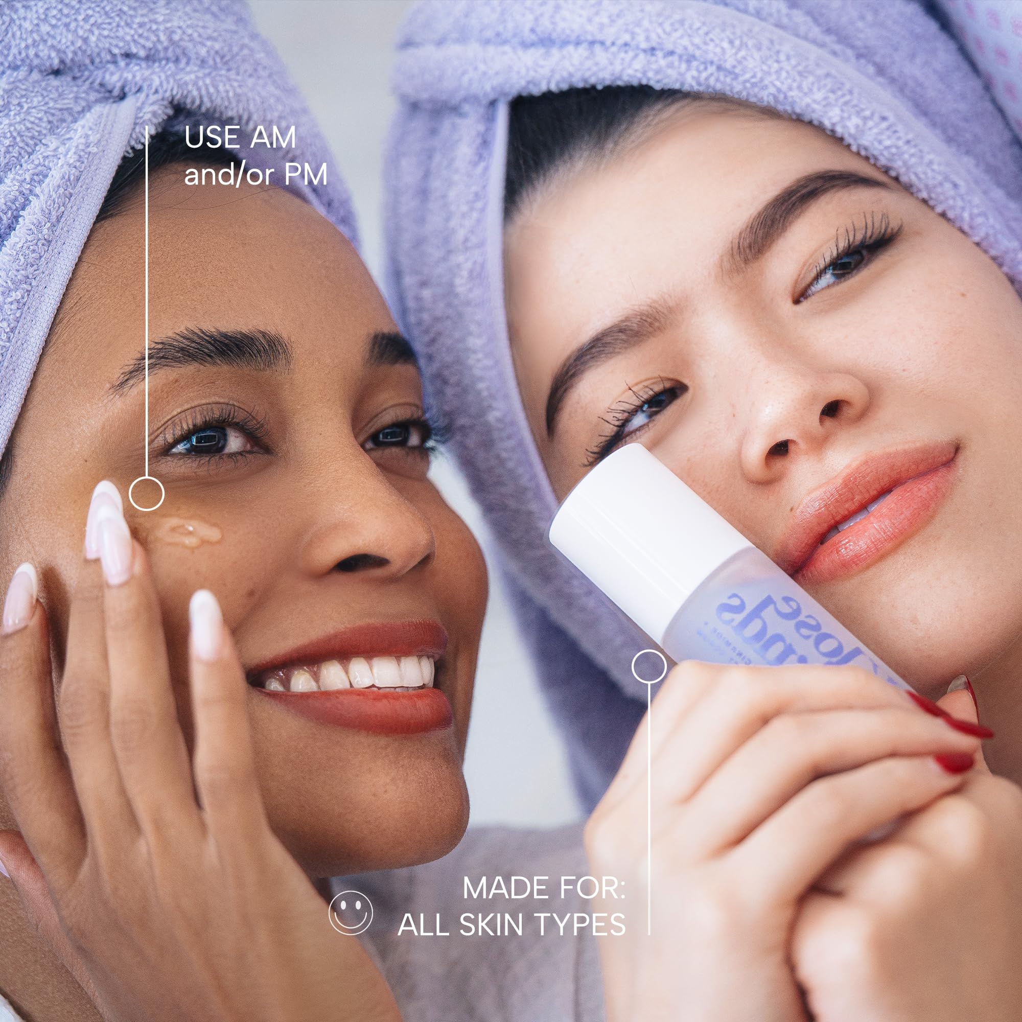 Klose Frnds Niacinamide and Rice Extract Serum for glowing skin and skin barrier support, shown in a sleek glass bottle.