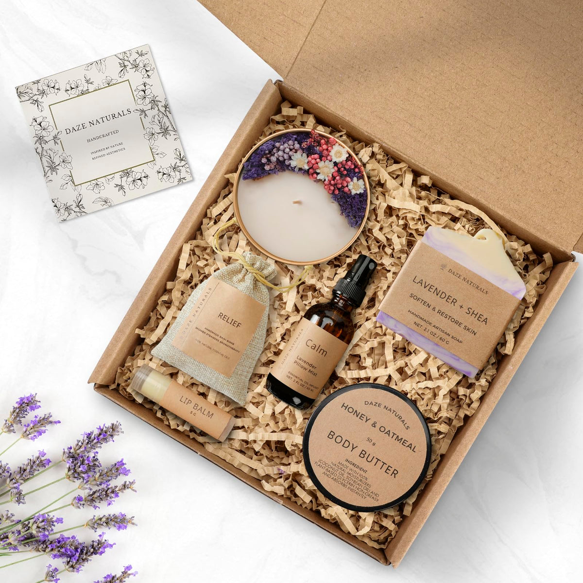 Bath Gift Set Spa Gifts for Women Self Care Products for - Daze Naturals Official Imagery - 8