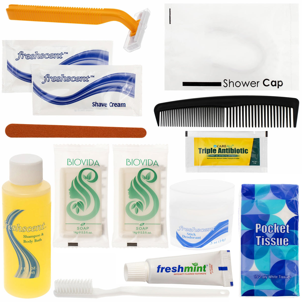 Moda West Bulk 24 Deluxe Toiletry Kit for Men and Women - Moda West Official Imagery - 2