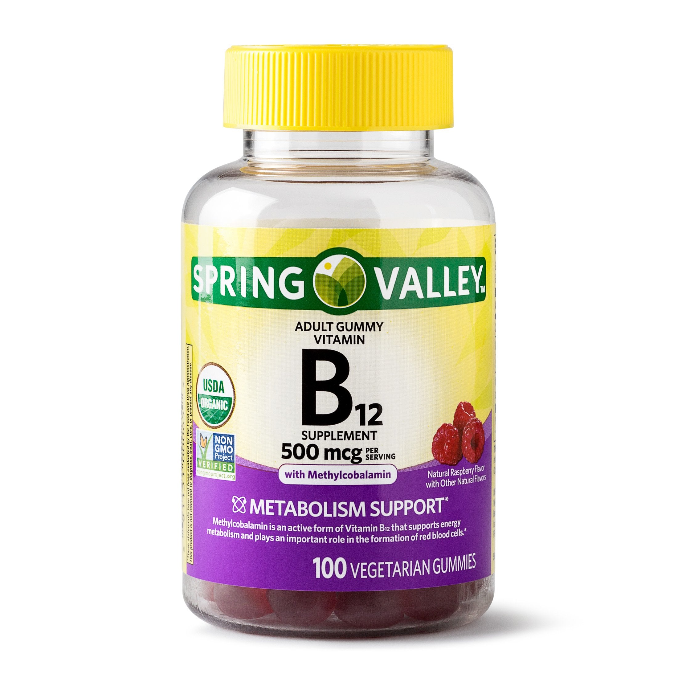 Spring Valley Adult Gummy Vitamin B12, Metabolism Support, - Product Imagery