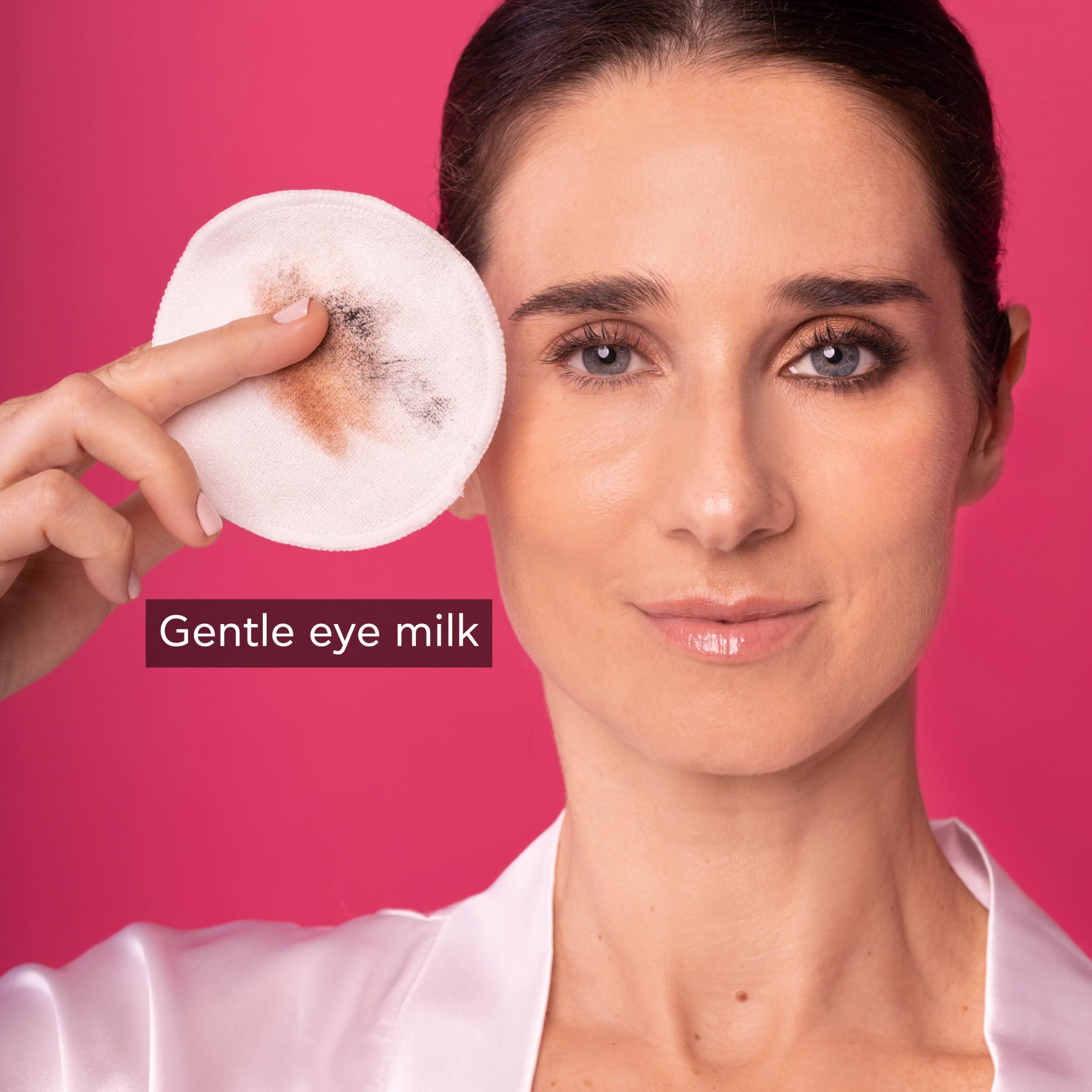 Apivita eye makeup remover with hydrating linden and honey, gentle cleansing milk for soothing eye makeup removal.