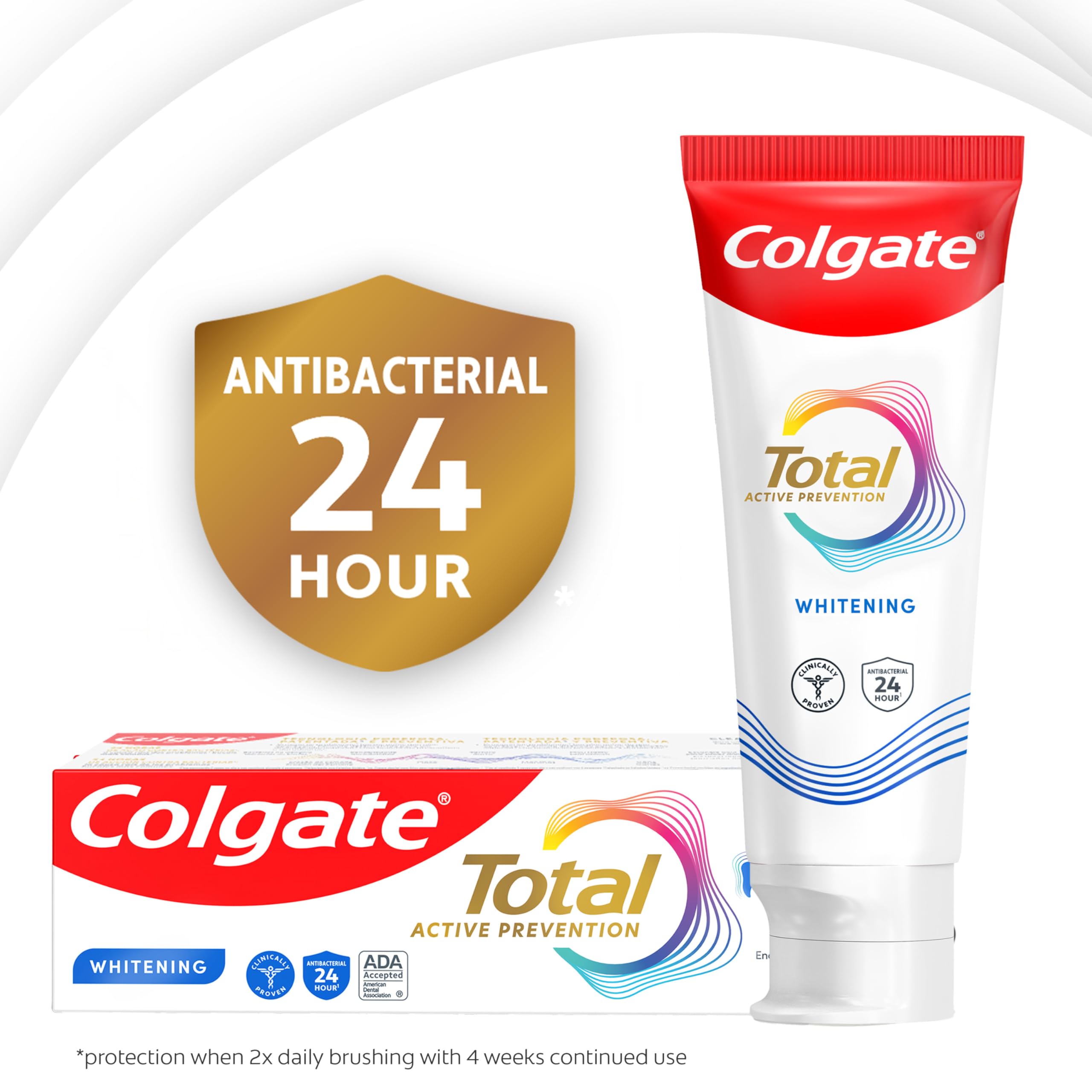 Colgate Total Whitening Fluoride Toothpaste 4-Pack 5.1oz