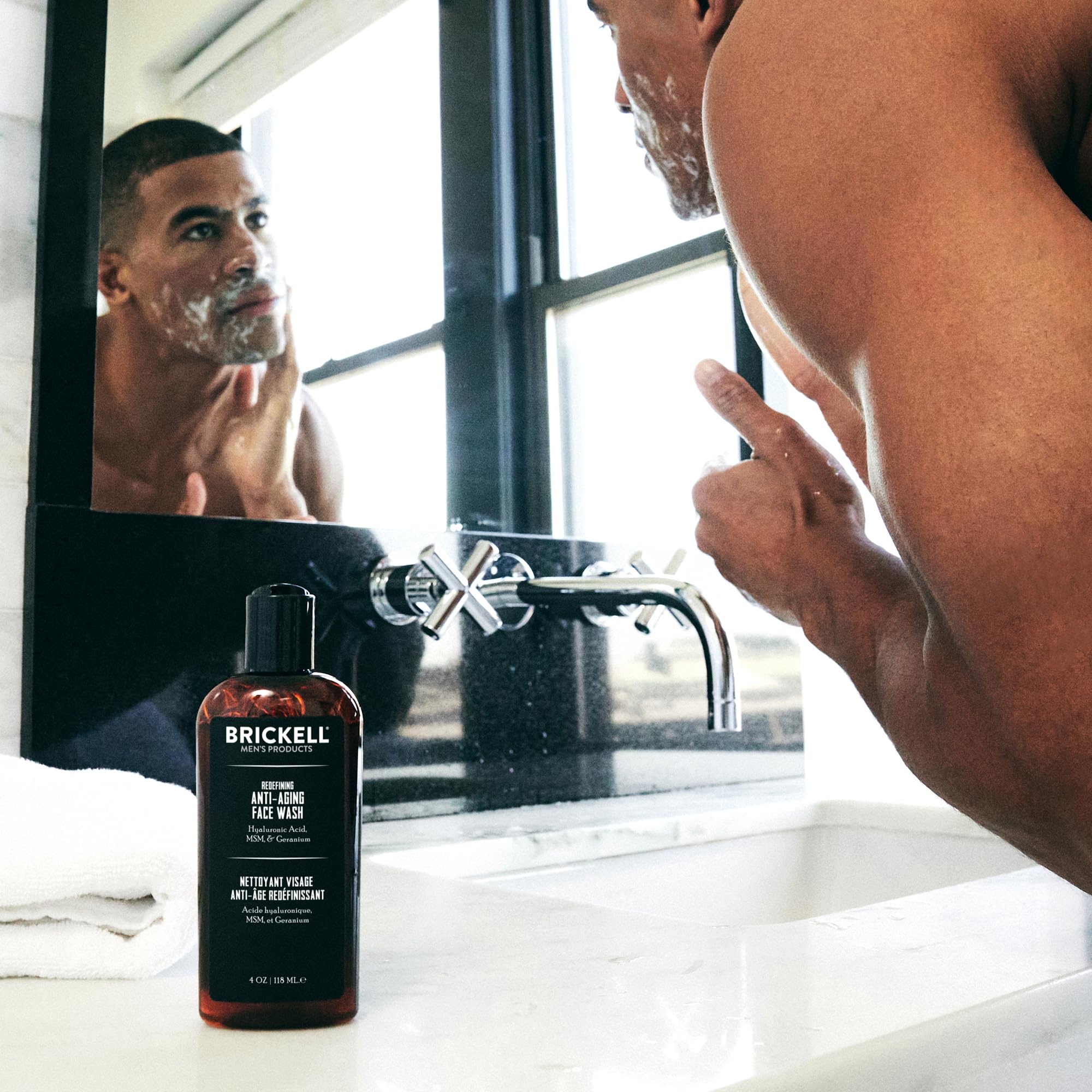 Brickell Men's Anti-Aging Face Wash Hyaluronic Acid 4oz