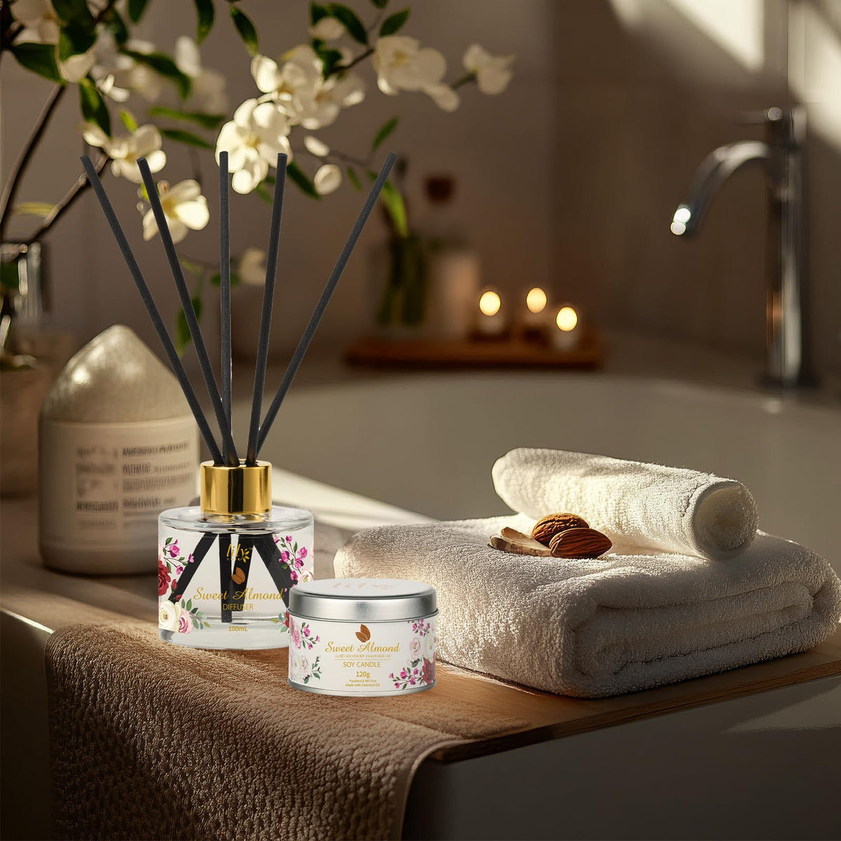 17Pcs Spa Gifts Bath Set Moisturizing Spa Gift Baskets for - LILY ROY Official Imagery - 7