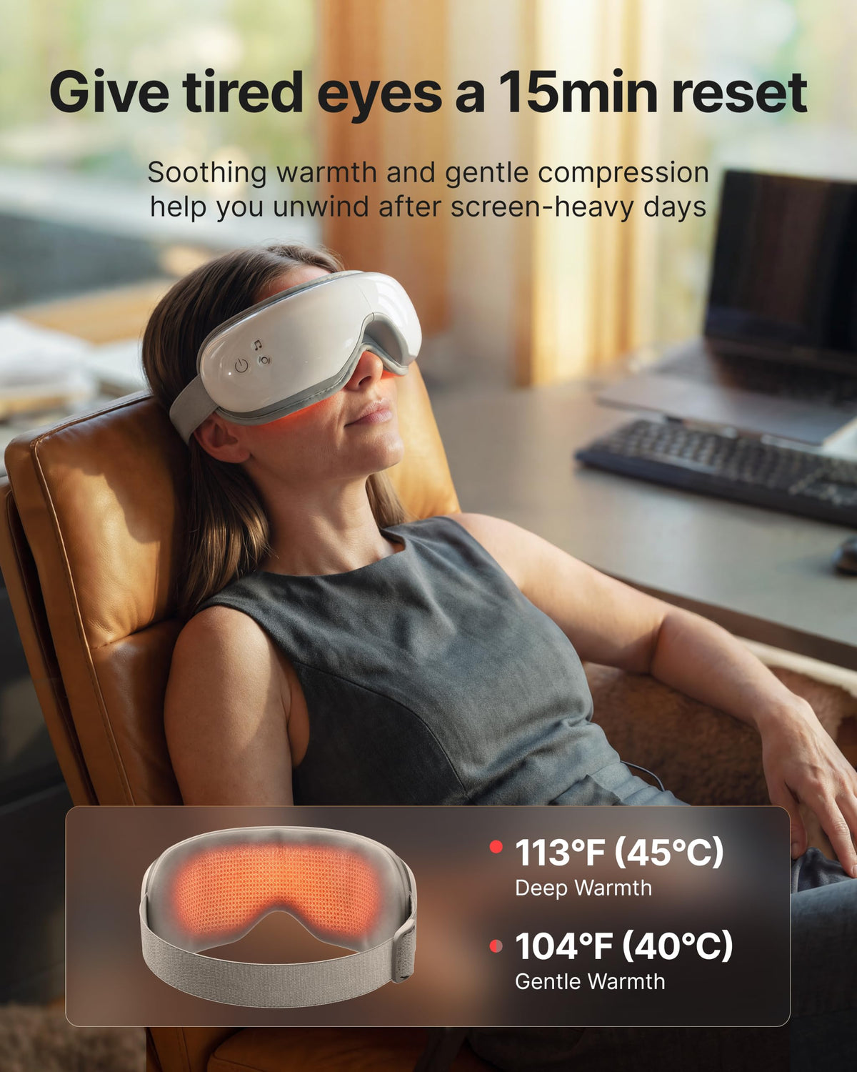 RENPHO Eyeris 1 Eye Massager with Heat Heated Eye Mask Gifts - RENPHO Official Imagery - 3