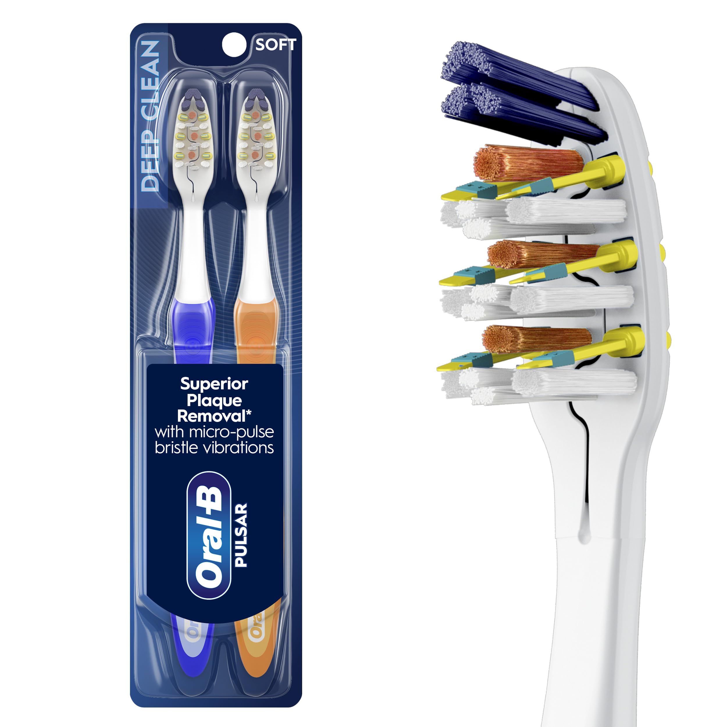Oral-B Pro-Health Pulsar Battery Toothbrush, 2-Pack, Soft - Product Imagery