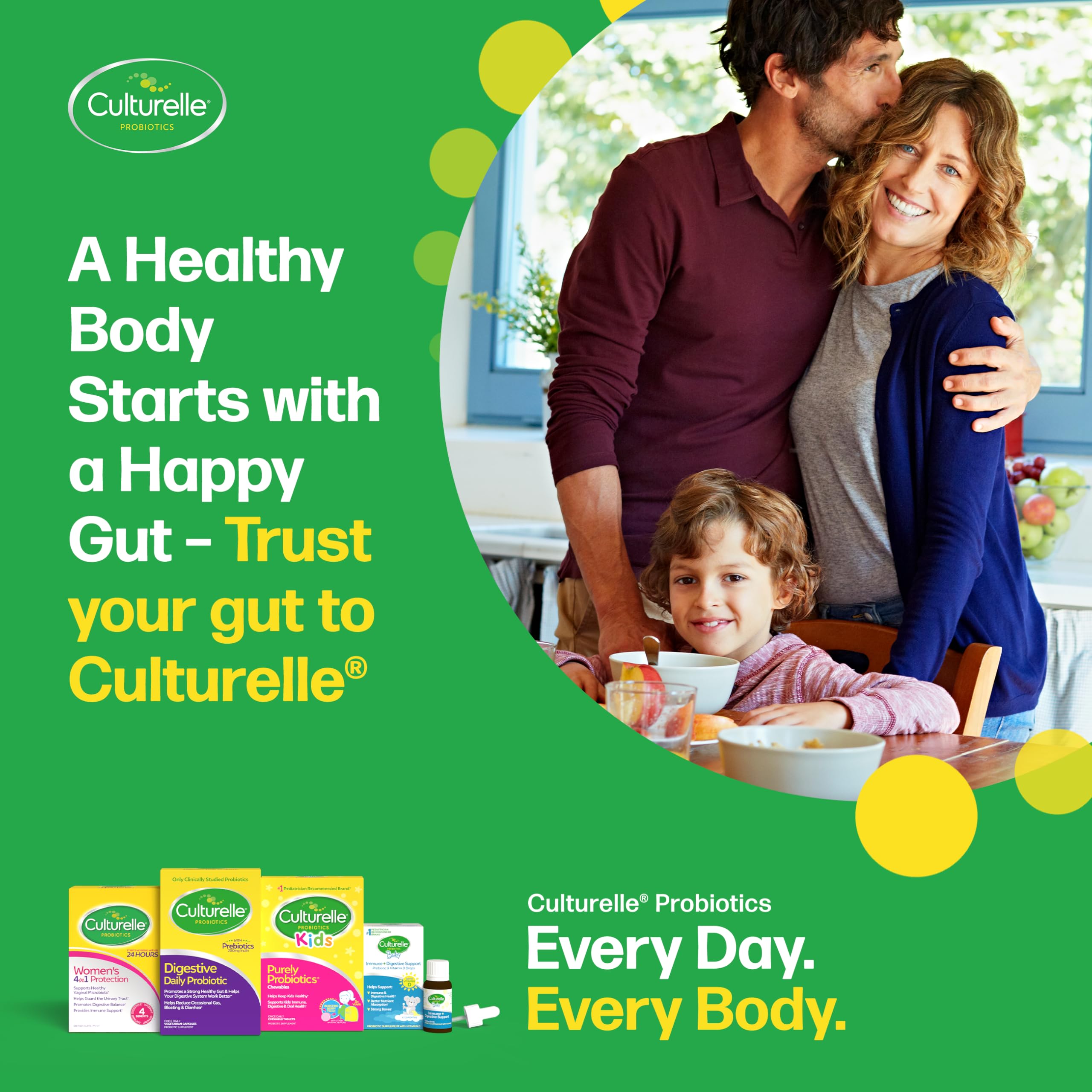 Culturelle Pro Strength Probiotics for Digestive Gut Health*, 12B CFU, 60ct