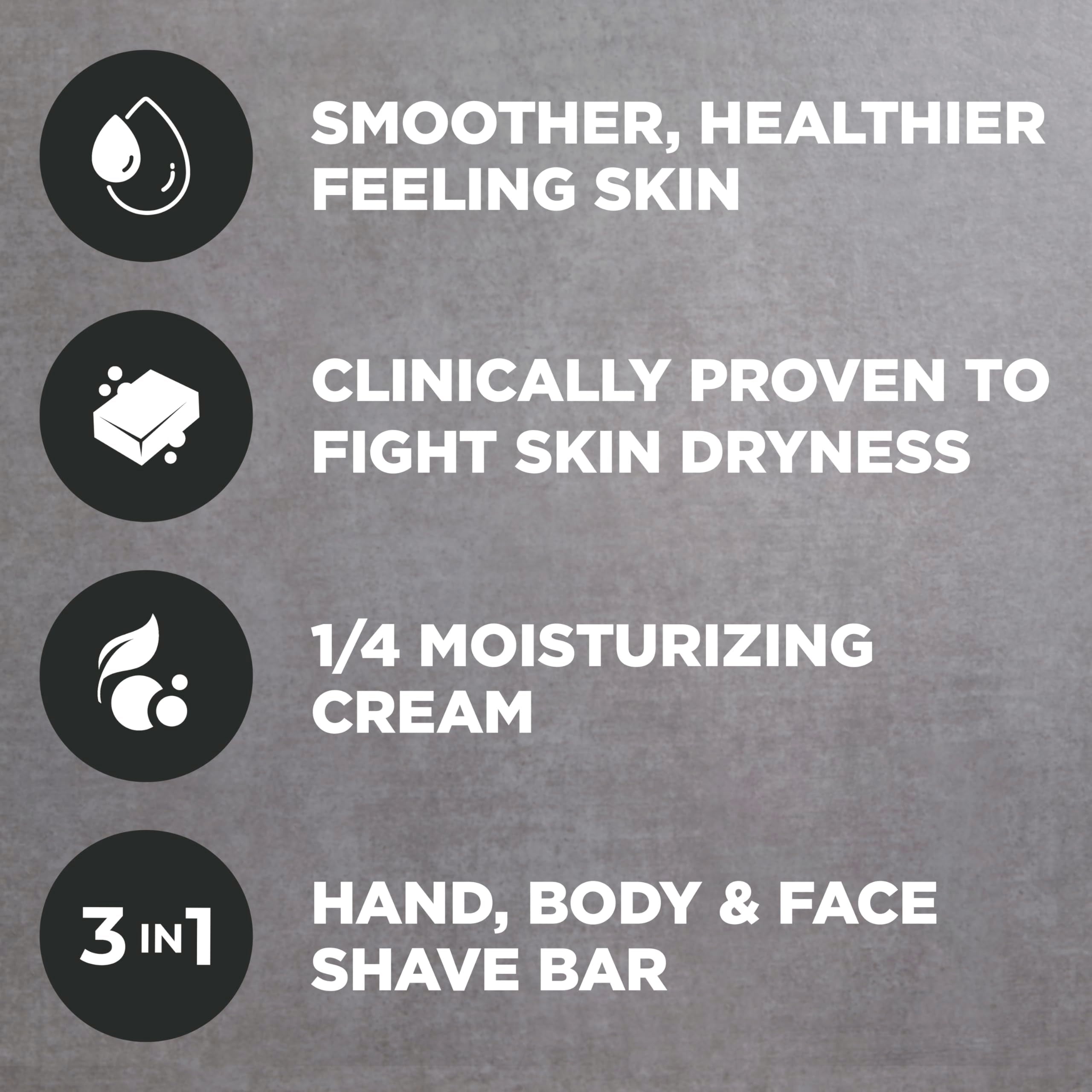 Dove Men+Care Midnight Classico Body & Shave Bar, 10-Pack