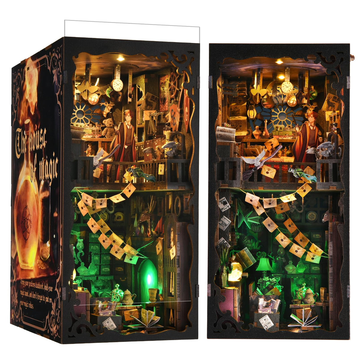 Book Nook Kit DIY Miniature Dollhouse Kit for Adults and - TOYQI Official Imagery - 1