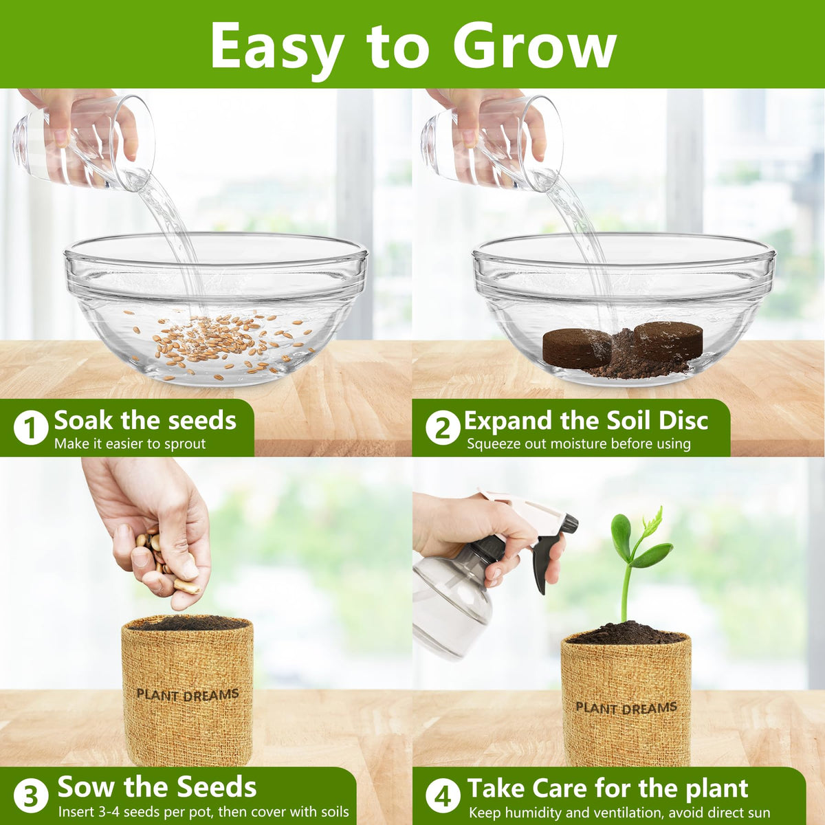 Bonsai Tree Kit Bonsai Starter Kit with Seeds Tools White - LUOJIBIE Official Imagery - 6