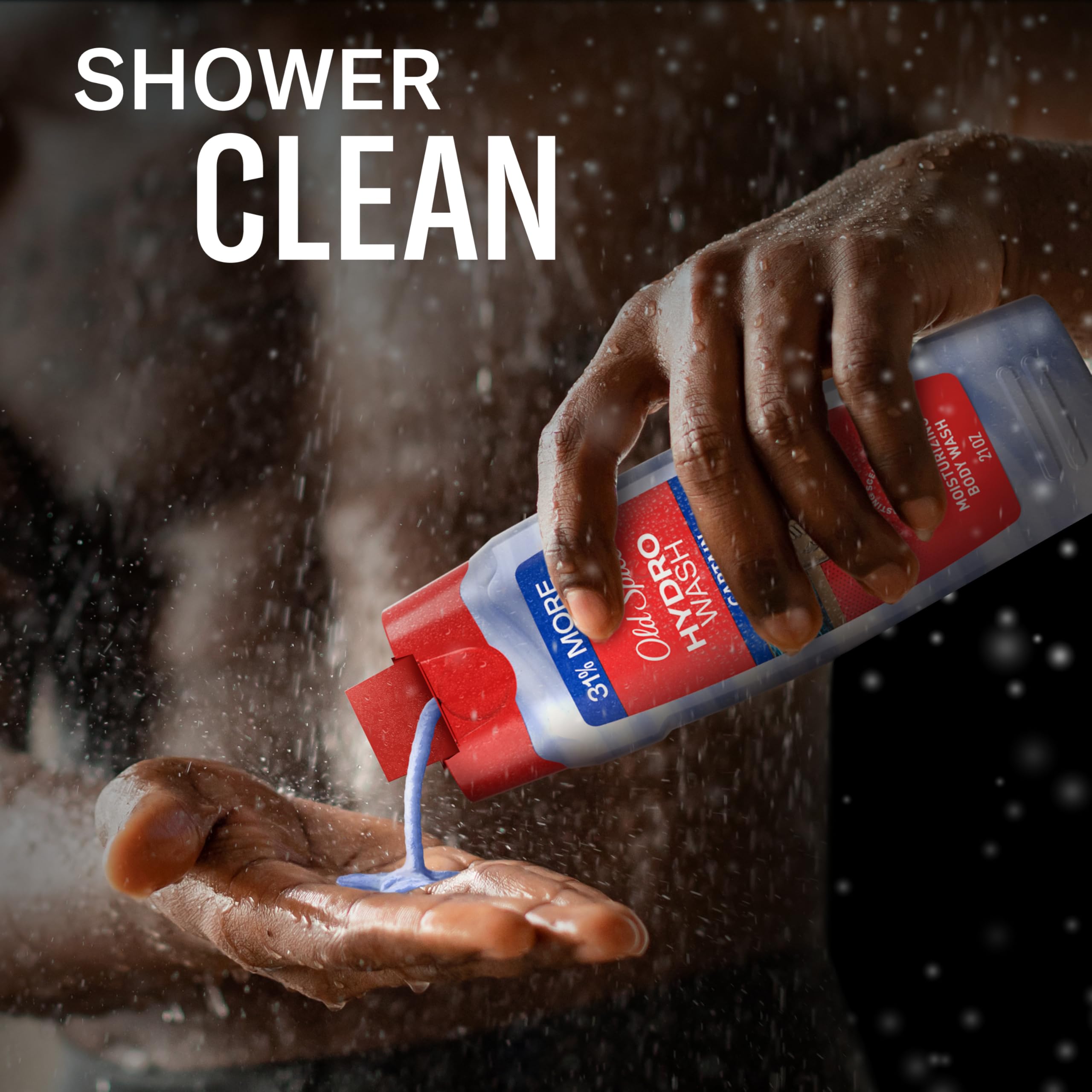 Old Spice Moisturizing Body Wash for Men with ocean mist and bergamot scent, 21 oz, 4-pack, featuring deep hydration and long-lasting freshness.