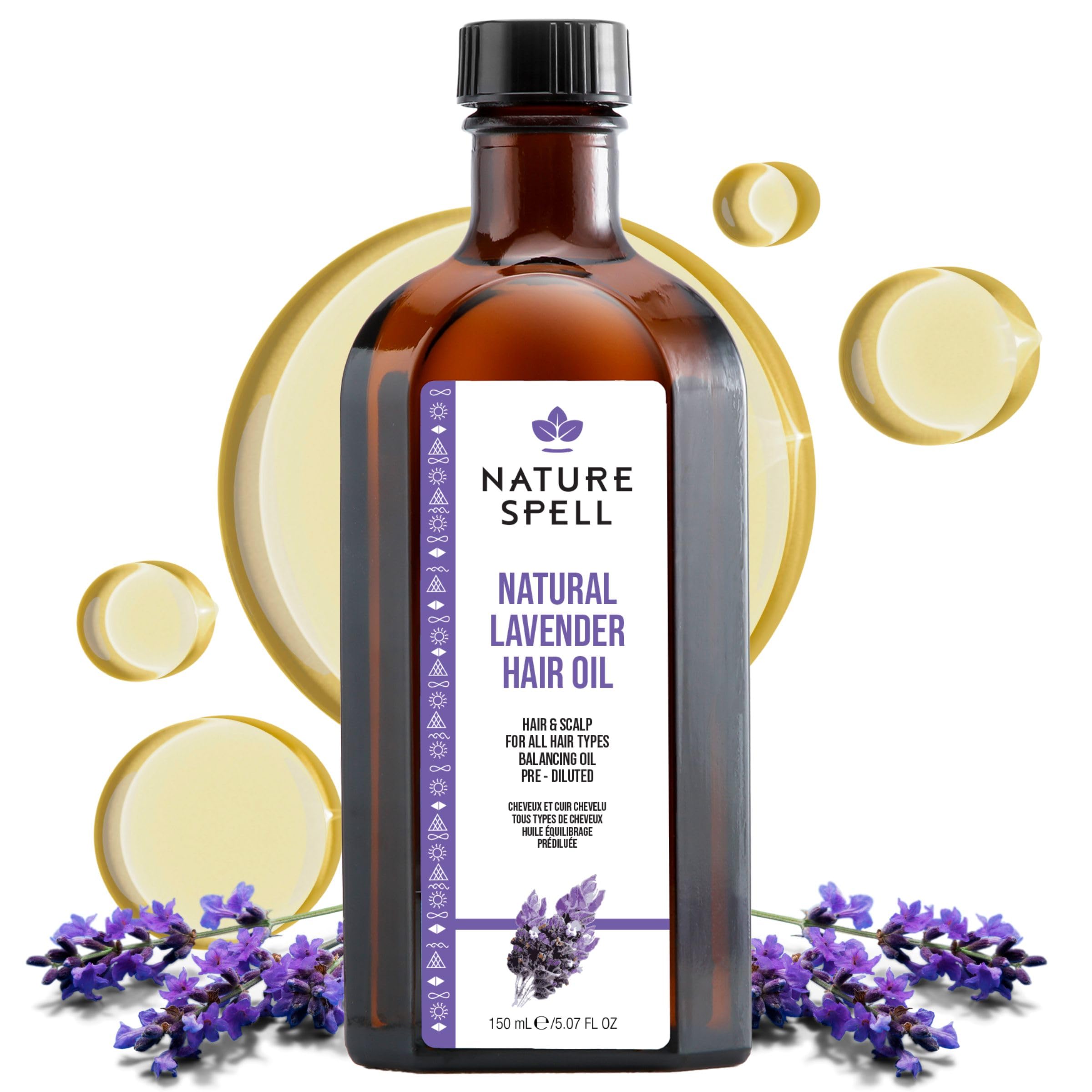 Nature Spell Lavender Oil for Hair Growth, Pre-Diluted, Vegan, 5.07 fl oz