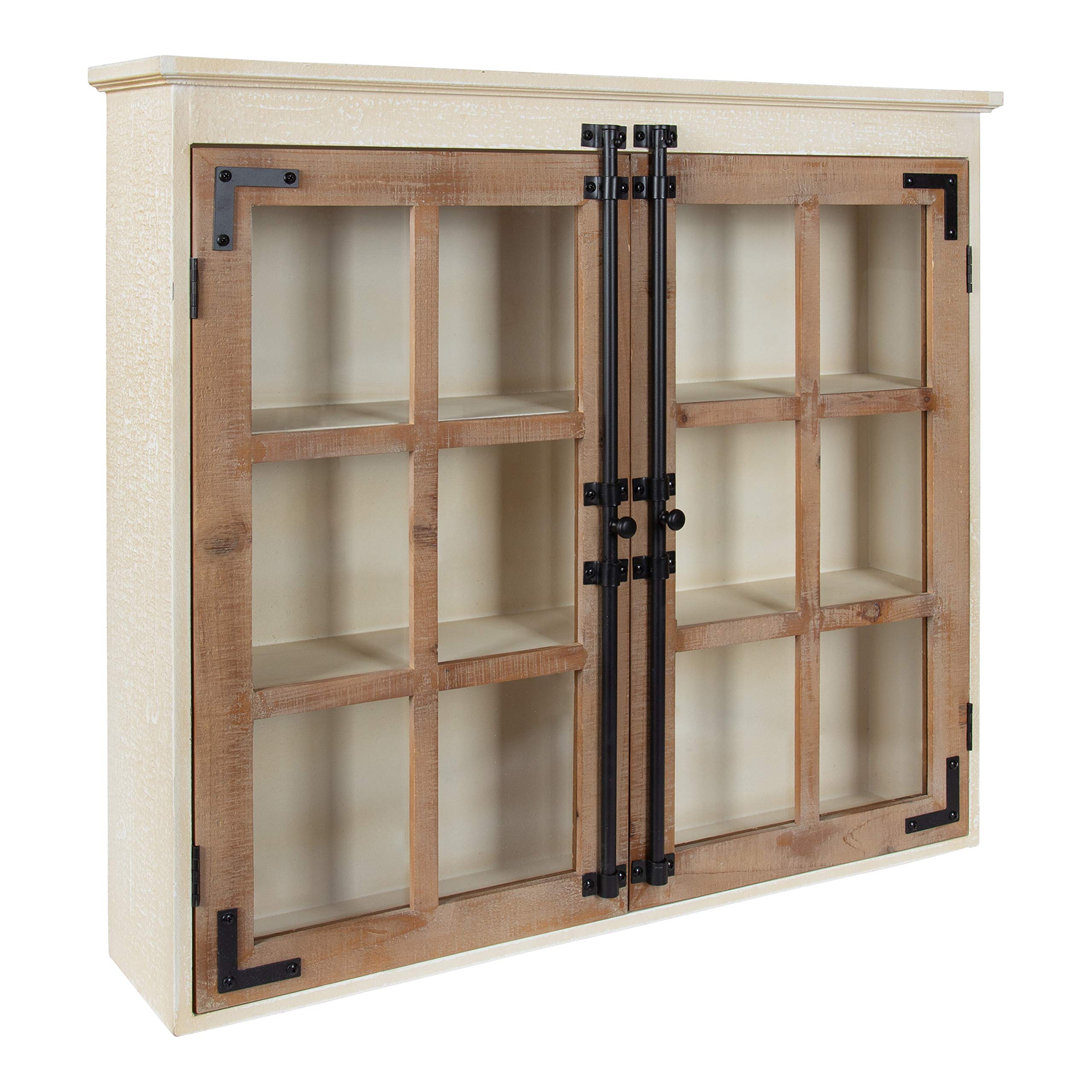 Kate and Laurel Hutchins Decorative Farmhouse Wood Wall Cabinet, - Product Imagery