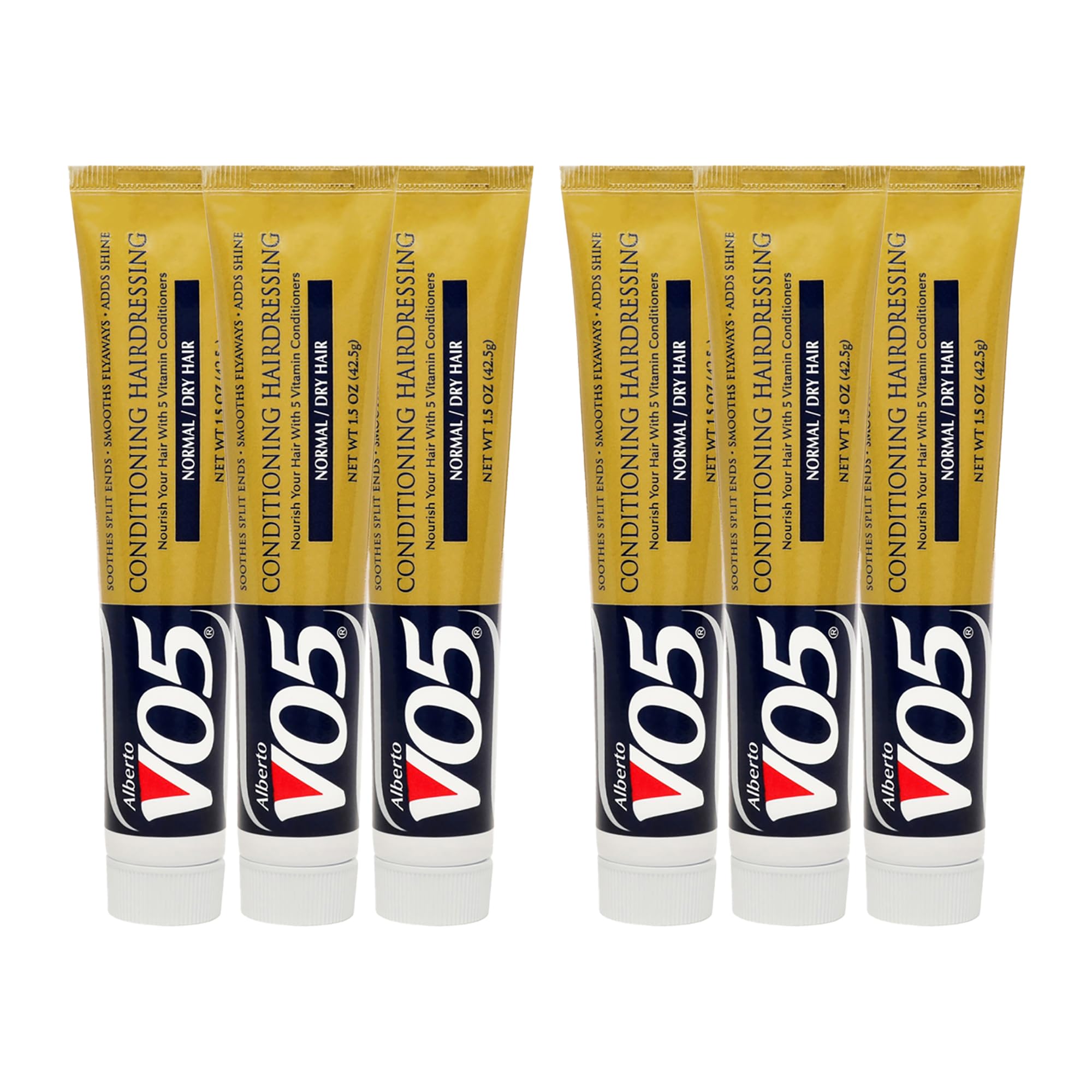 VO5 Alberto VO5 Conditioning Hairdressing conditioner for normal to dry hair, smoothing frizz and enhancing color vibrancy, 1.5 oz pack of 6