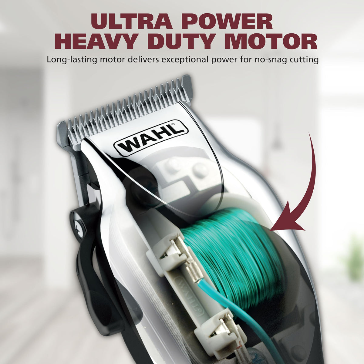 Wahl Clipper USA Deluxe Corded Chrome Pro Complete Hair - Wahl Official Imagery - 6