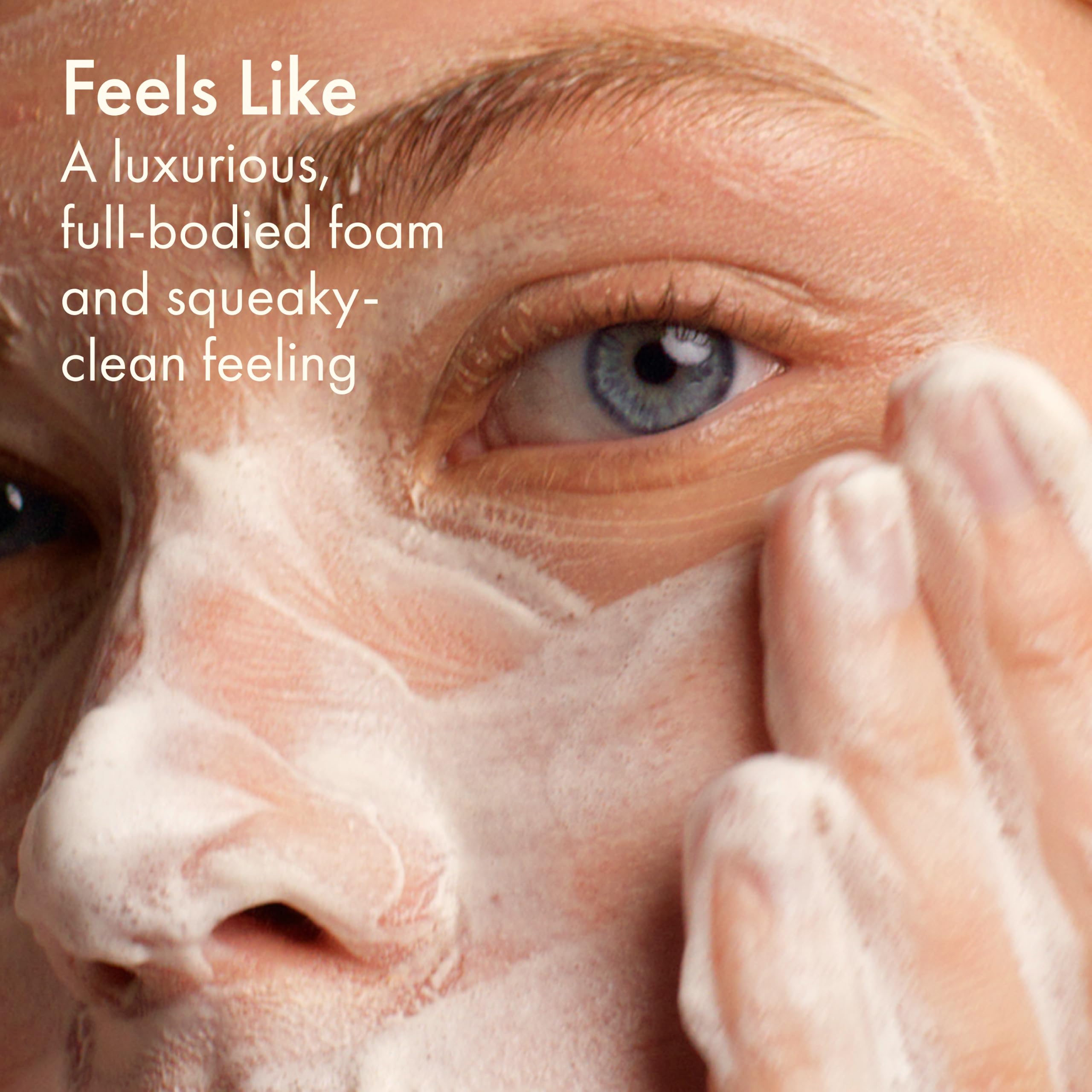 Origins Checks & Balances Frothy Face Wash in a 5 fl oz bottle, featuring a clear bottle with a white pump dispenser.