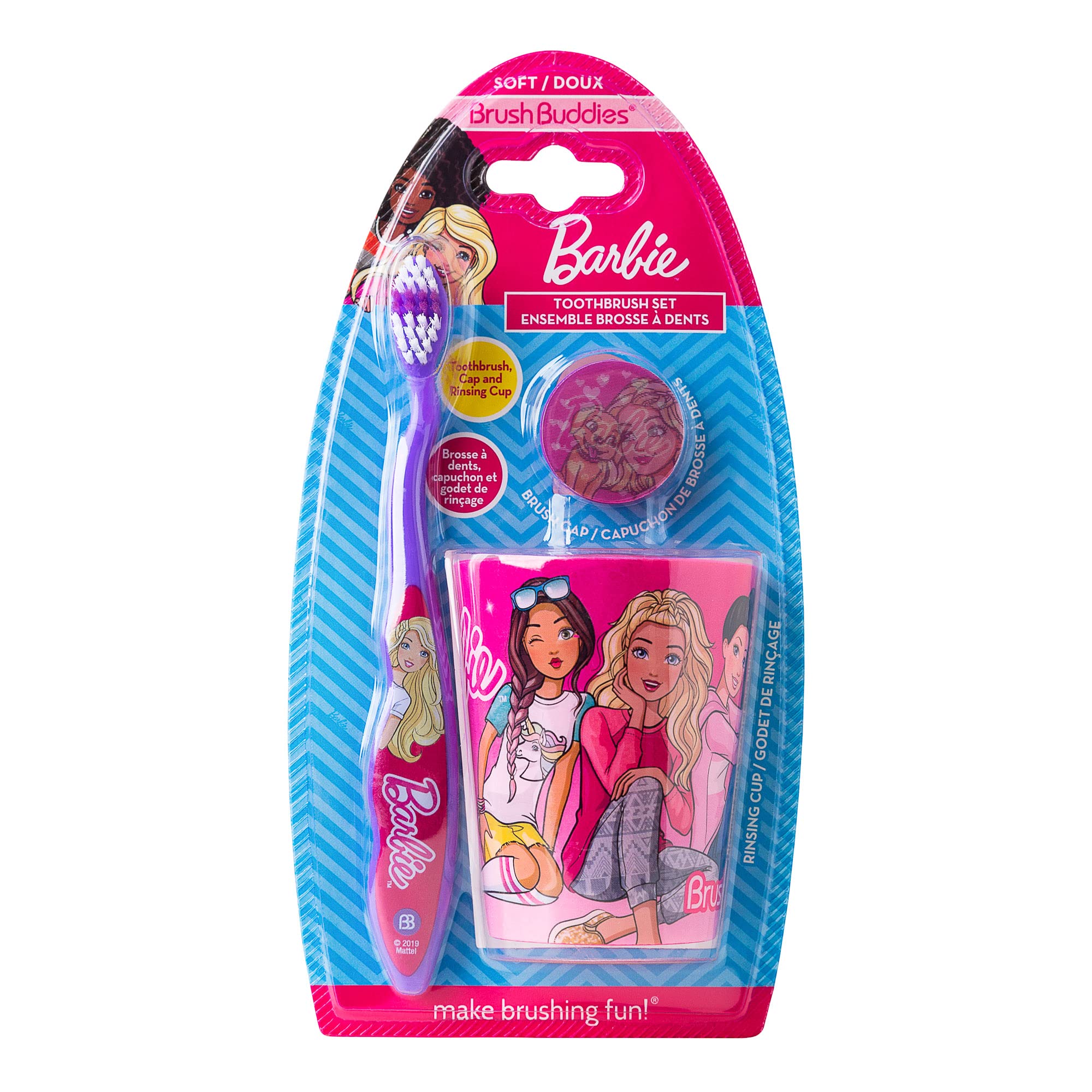 Licensed Branded B4RBIE 3 Pieces Toothbrush Set for Girls - Product Imagery