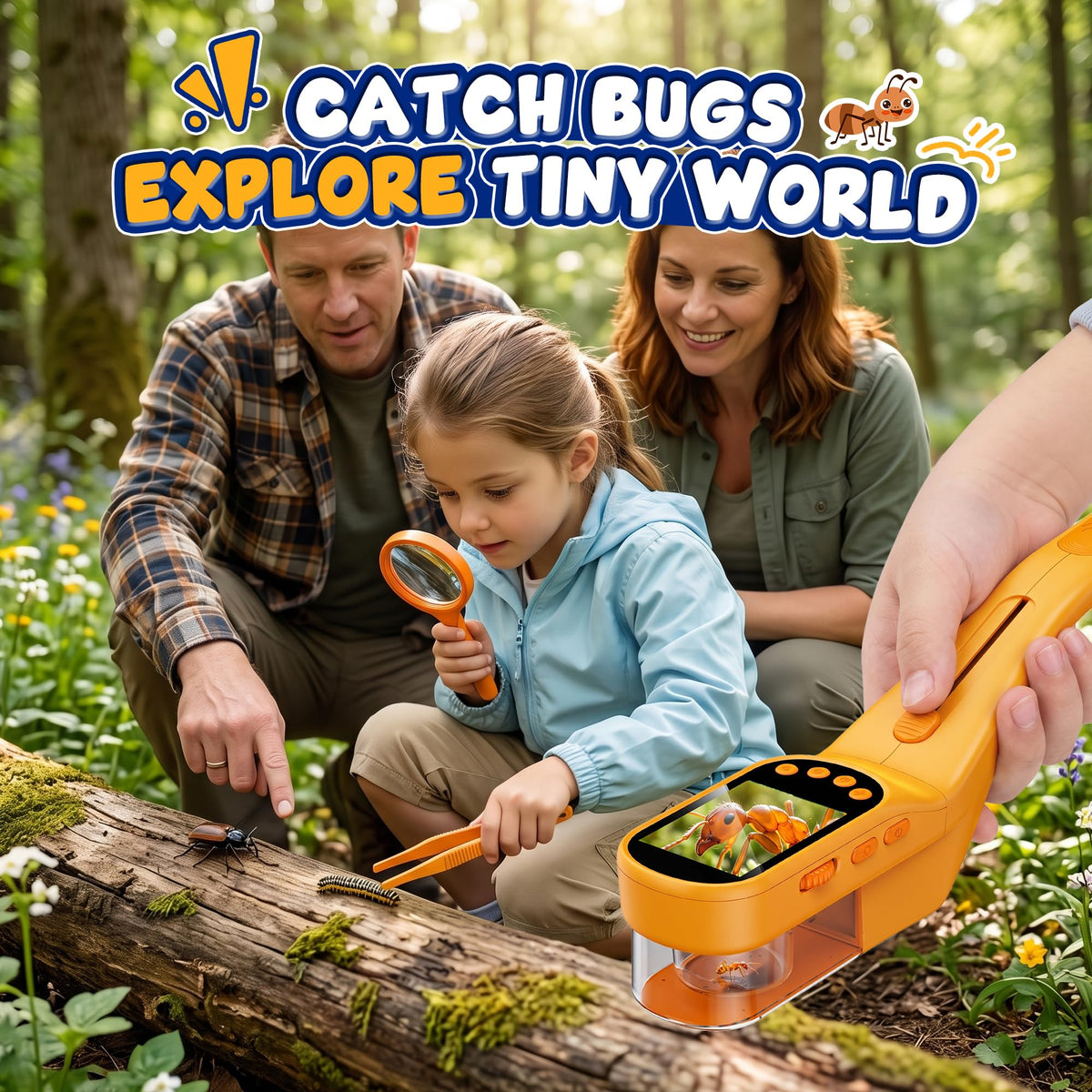 Bug Catcher Microscope for Kids Outdoor STEM Toys with 500X - SIIOOE Official Imagery - 3