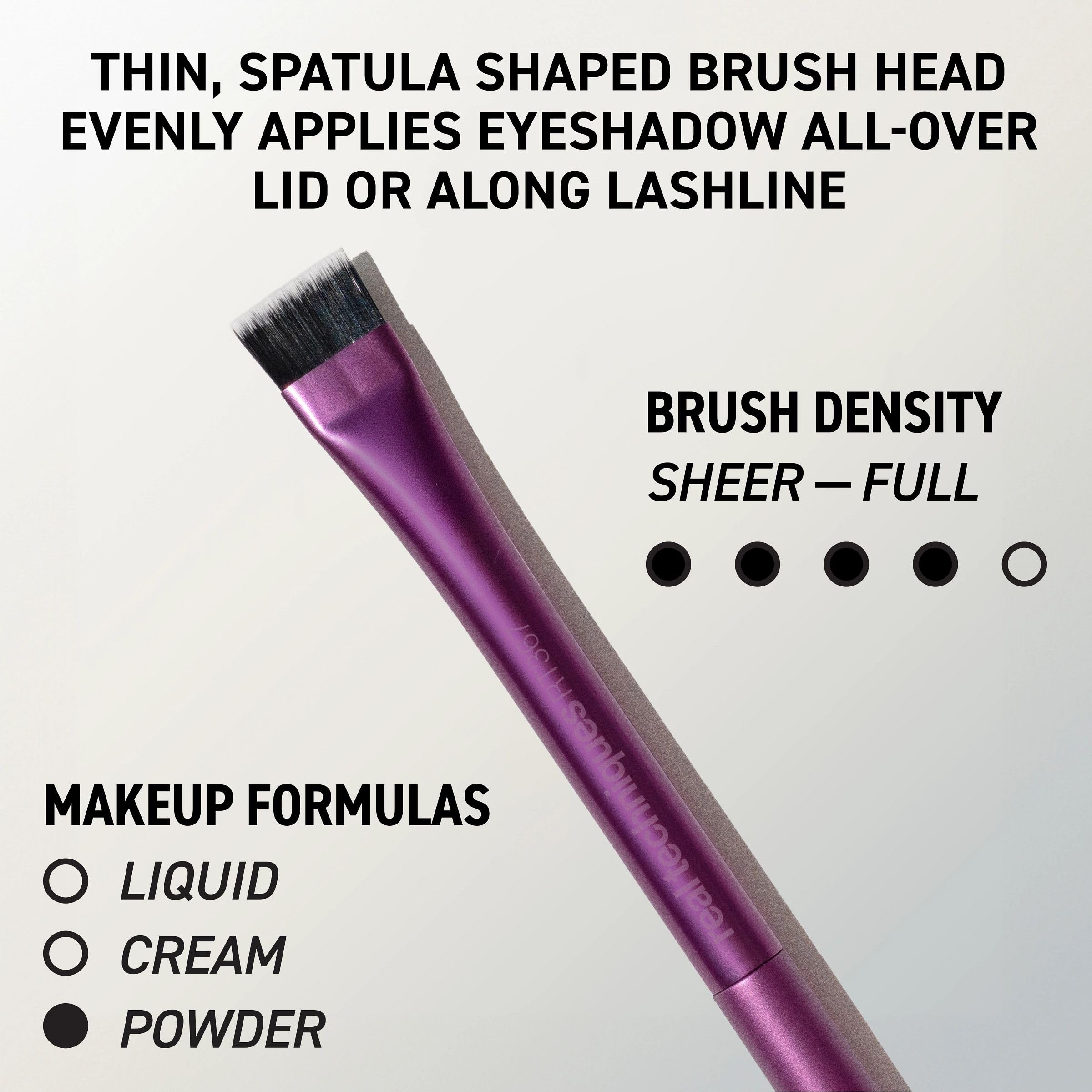 Real Techniques Big Blends Energy Brush and dual-sided puff kit with six cosmetic brushes for makeup application and blending.