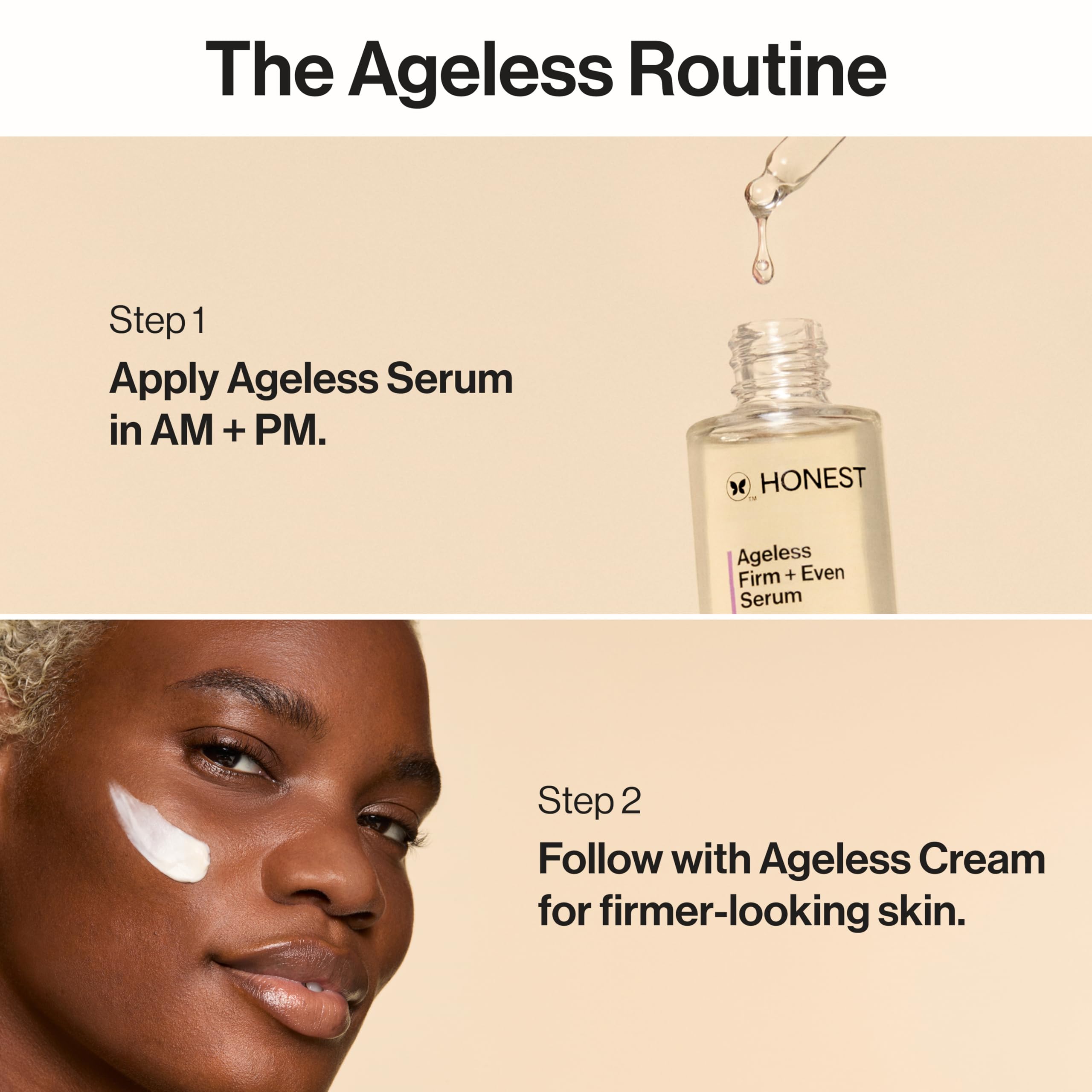 Honest Beauty Ageless Firm Even Serum Vegan Collagen 1 fl oz