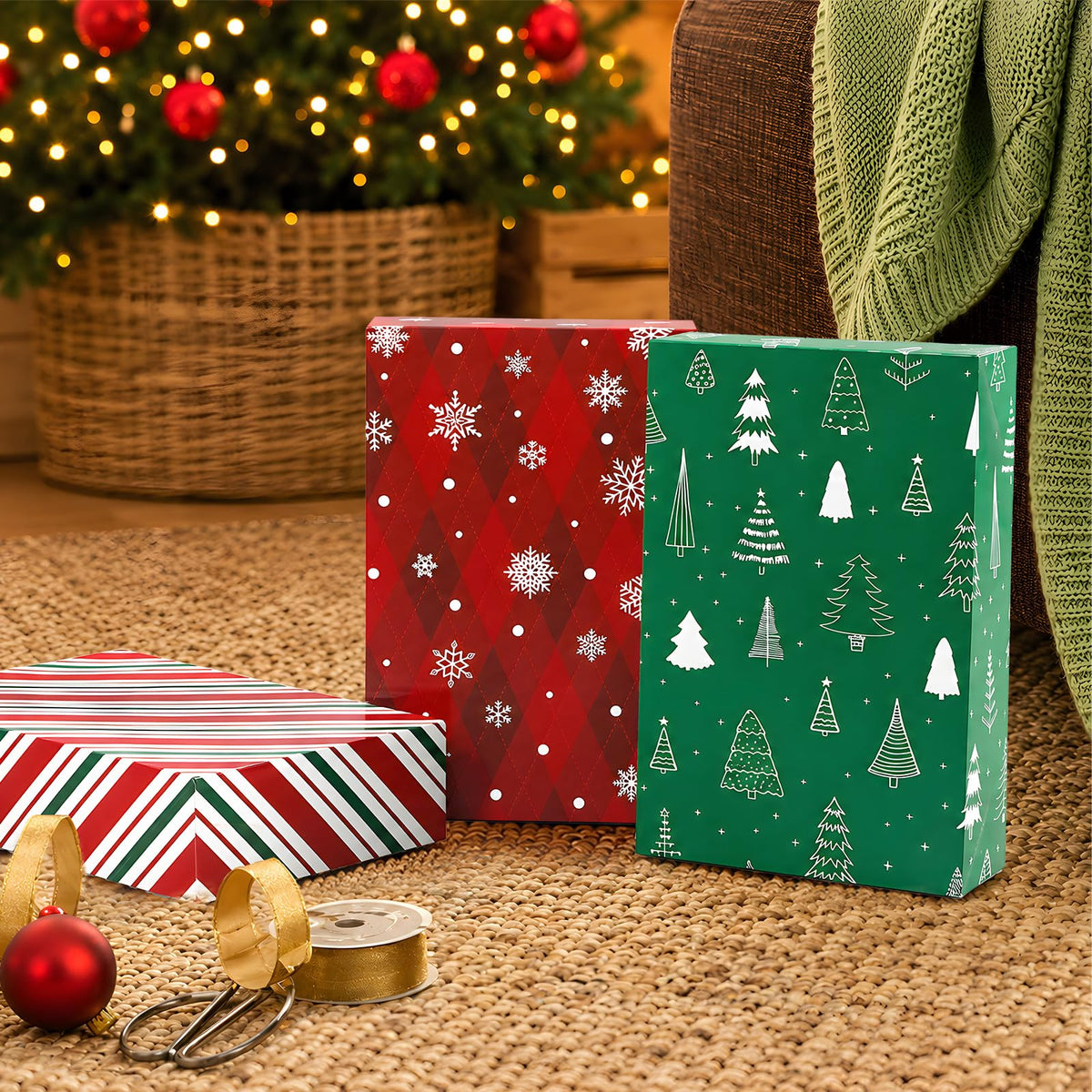 YANGTE 24 Pack 17 Christmas Gift Boxes with Lids - YANGTE Official Imagery - 5